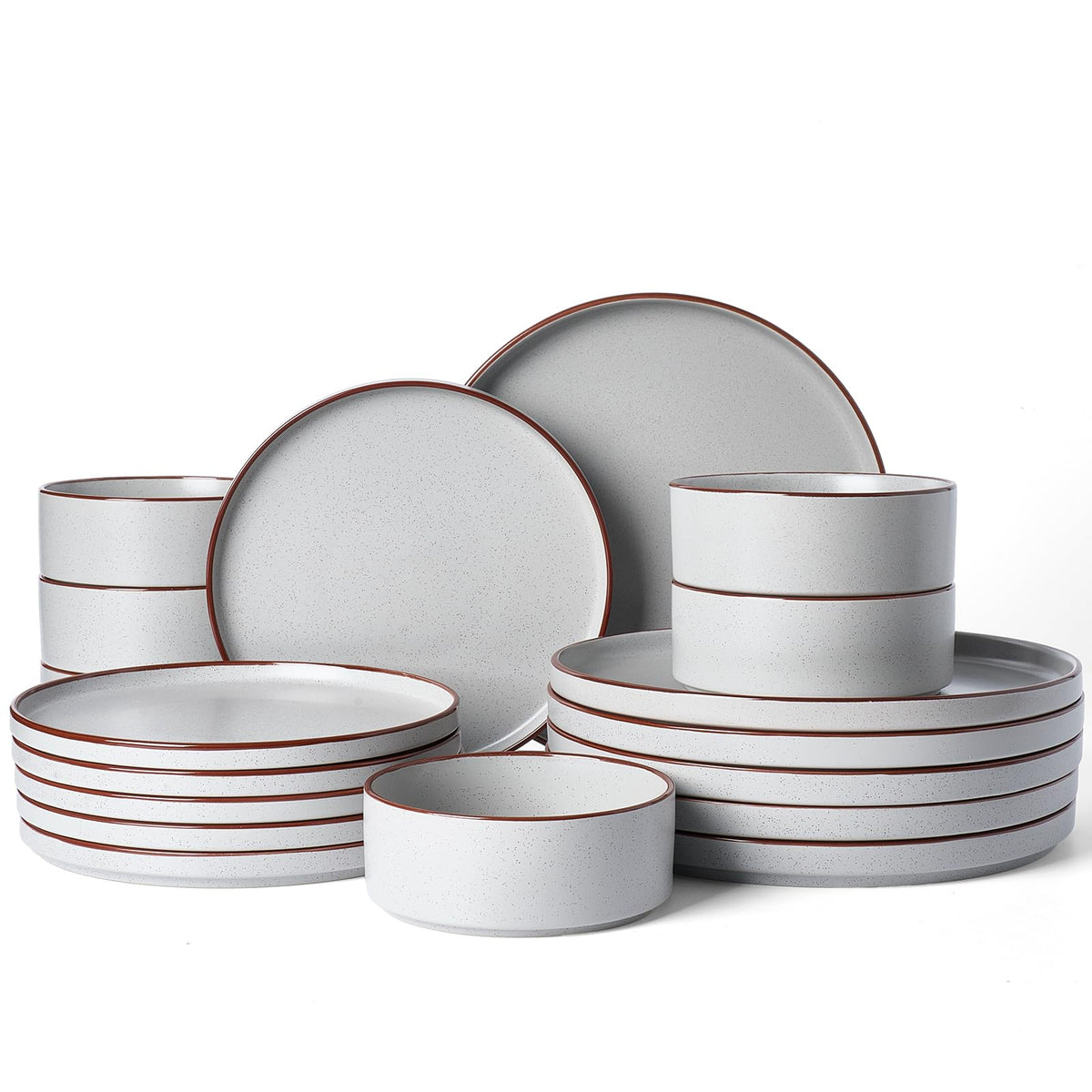 Famiware Nebula Ridge 12-Piece Stoneware Dinnerware Set, Multi-color