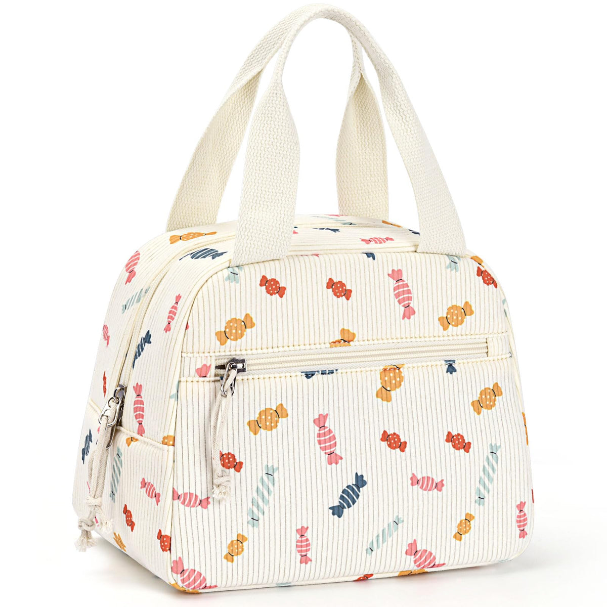 Lunch Bag for Women Men, Corduroy Small Insulated Lunch Box