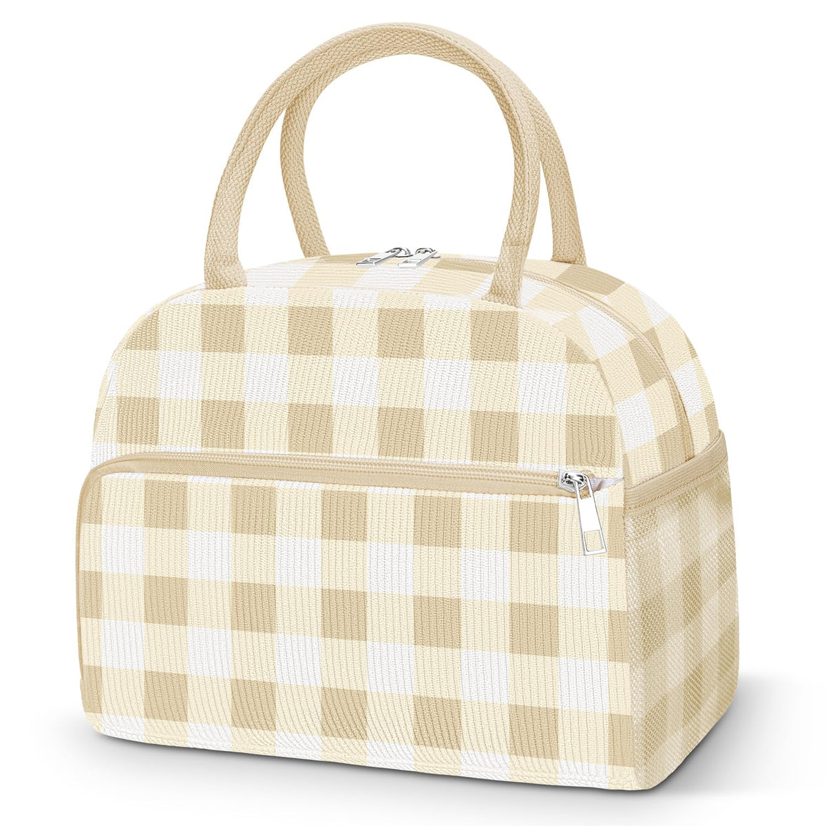 Coobiiya Lunch Bag Women,Lunch Box LunchBag for Women Adult Men, Small Leakproof Cute Lunch Tote Large Capacity Reusable Insulated Cooler Lunch Container for Work/Office/Picnic/Travel-Black Polka Dot
