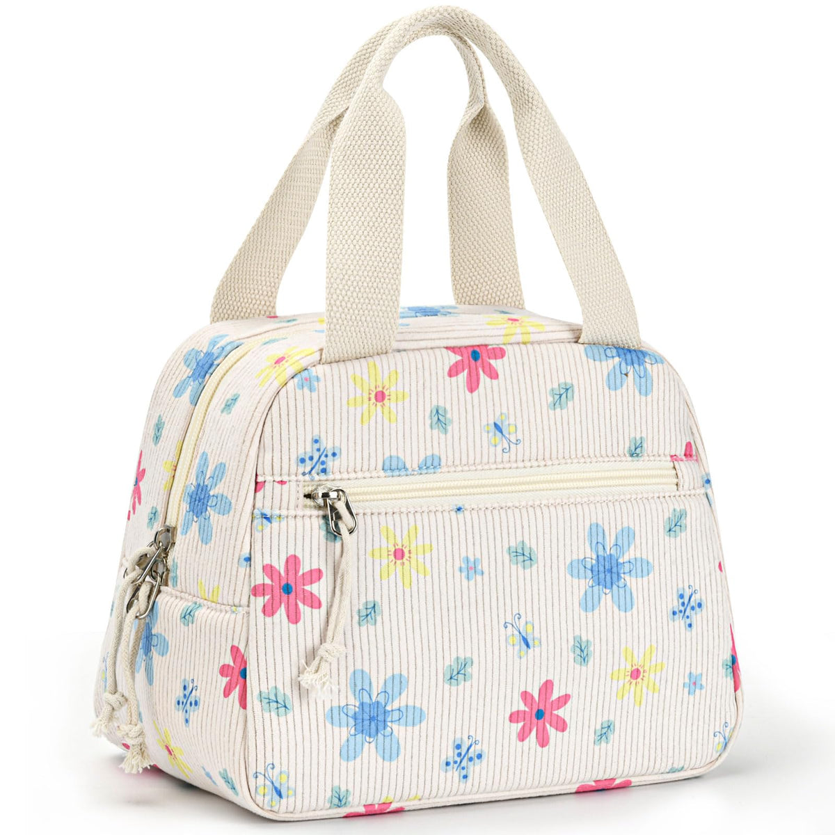 Lunch Bag for Women Men, Corduroy Small Insulated Lunch Box