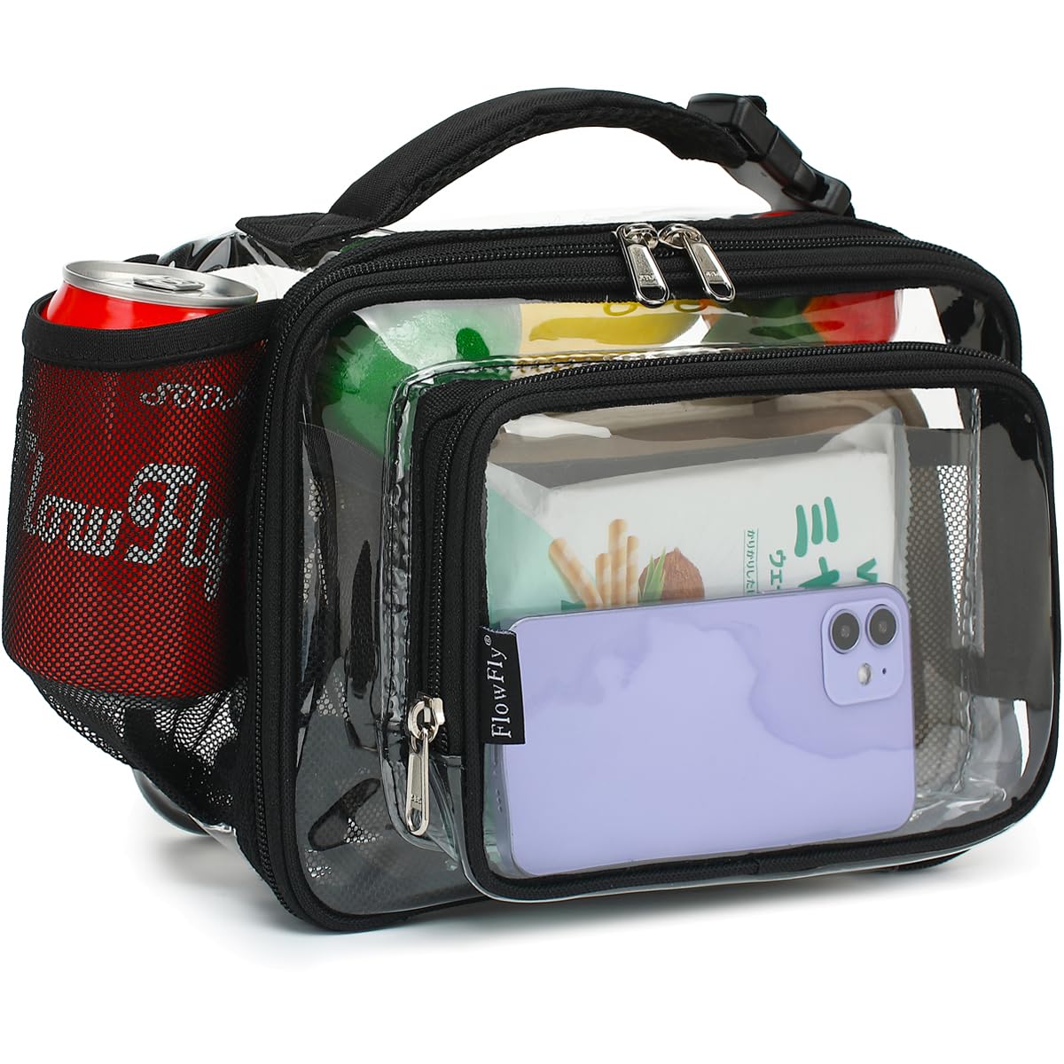 FlowFly Kids Lunch box Insulated Soft Bag Mini Cooler Back to School Thermal Meal Tote Kit for Girls, Boys,Cyan