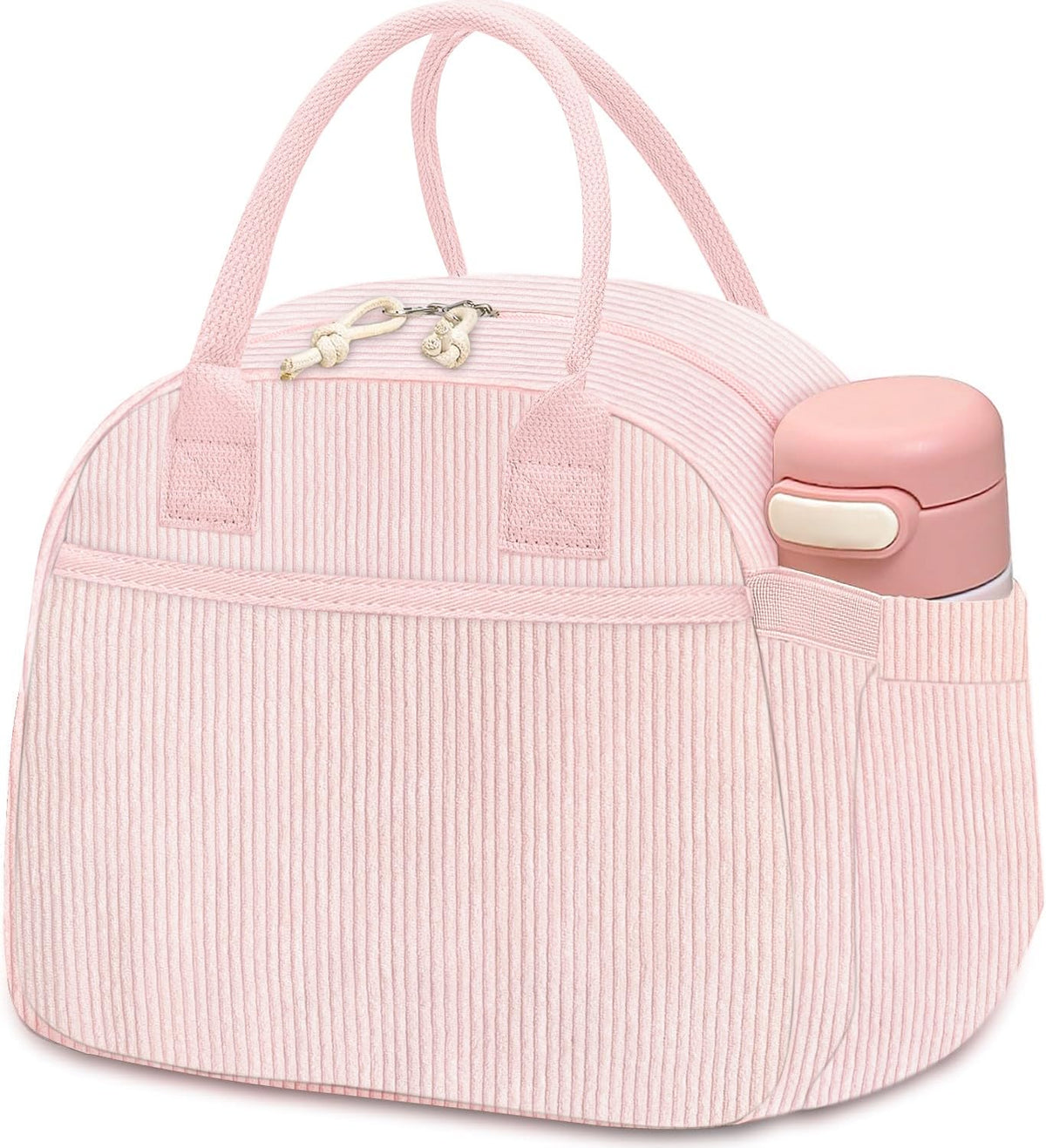 Carry bloom Lunch Box for Women, Insulated Lunch Bag Cute Corduroy Lunchbox