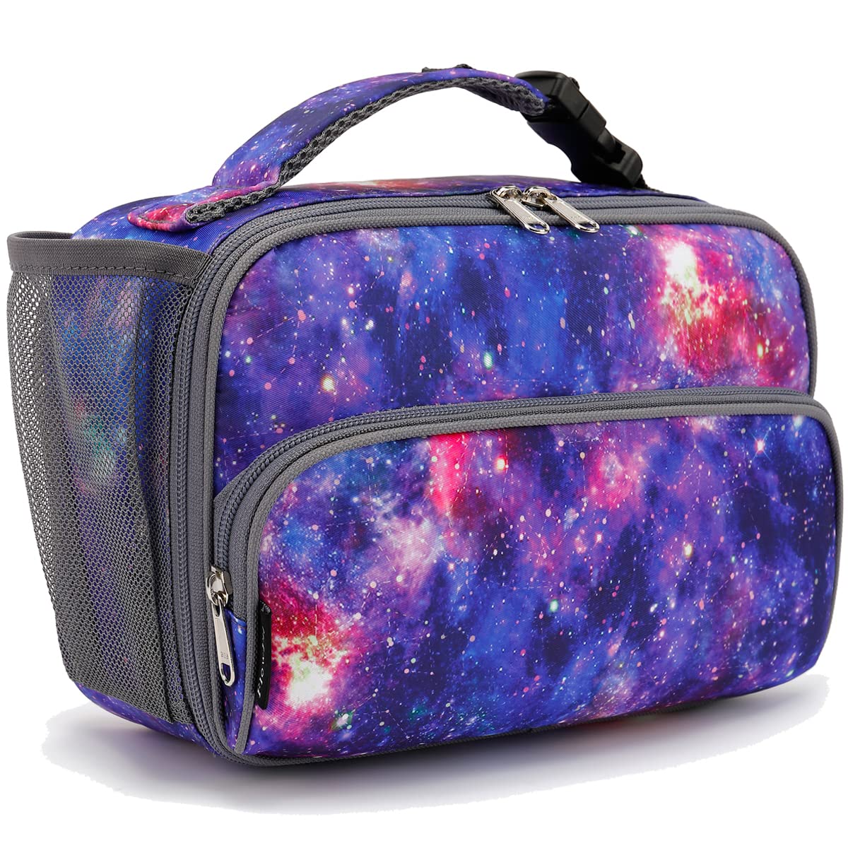 FlowFly Kids Lunch box Insulated Soft Bag Mini Cooler Back to School Thermal Meal Tote Kit for Girls, Boys,Cyan