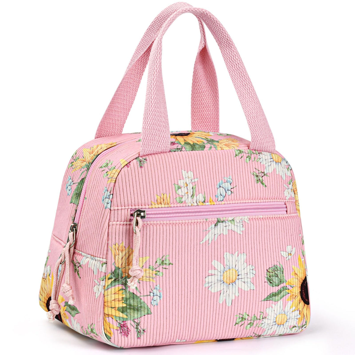 Lunch Bag for Women Men, Corduroy Small Insulated Lunch Box
