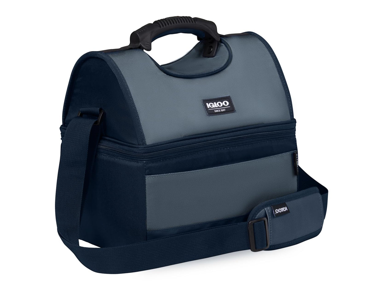 Igloo Gripper Soft Sided Cooler Bag | Insulated Dual Compartment Lunch Cooler