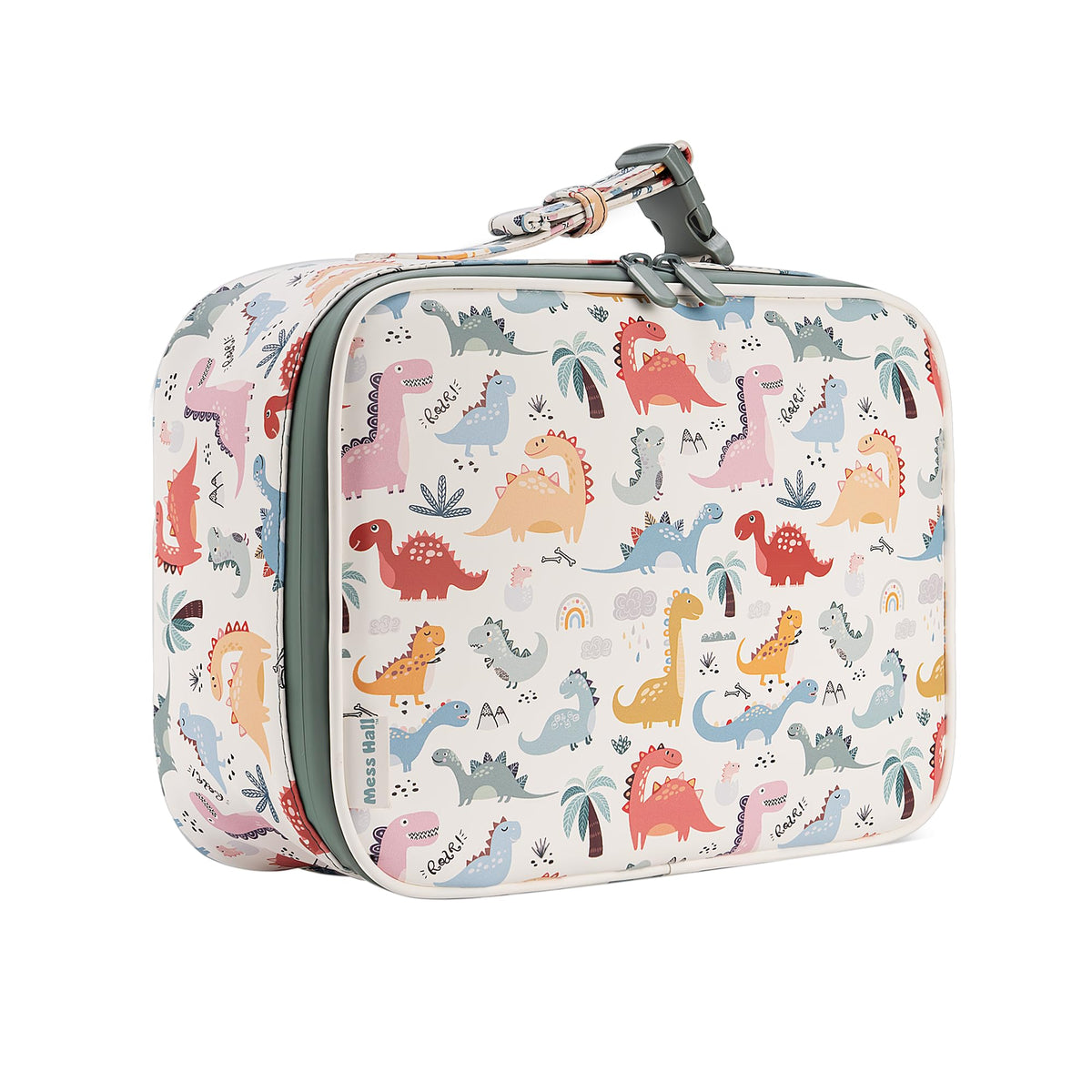 Mess Hall Insulated Lunch Box for Women, Easy Clean Leak Resistant Lunch Bag with AirTag Pouch, Pink Rose Quartz