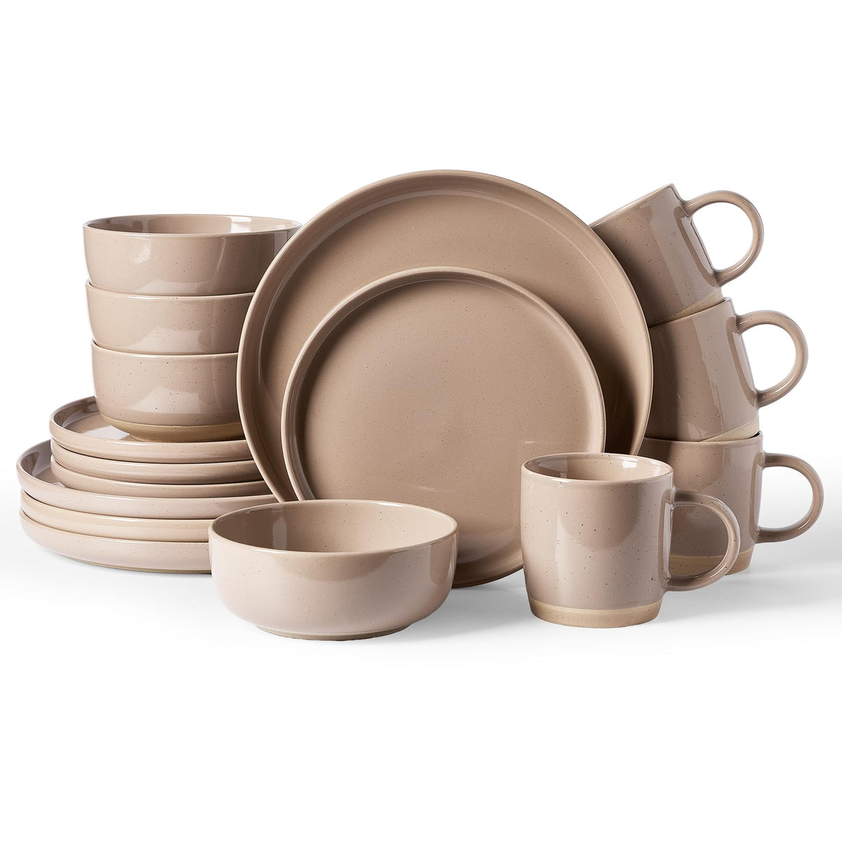 Famiware Milkyway 12-Piece Stoneware Dinnerware Set, White