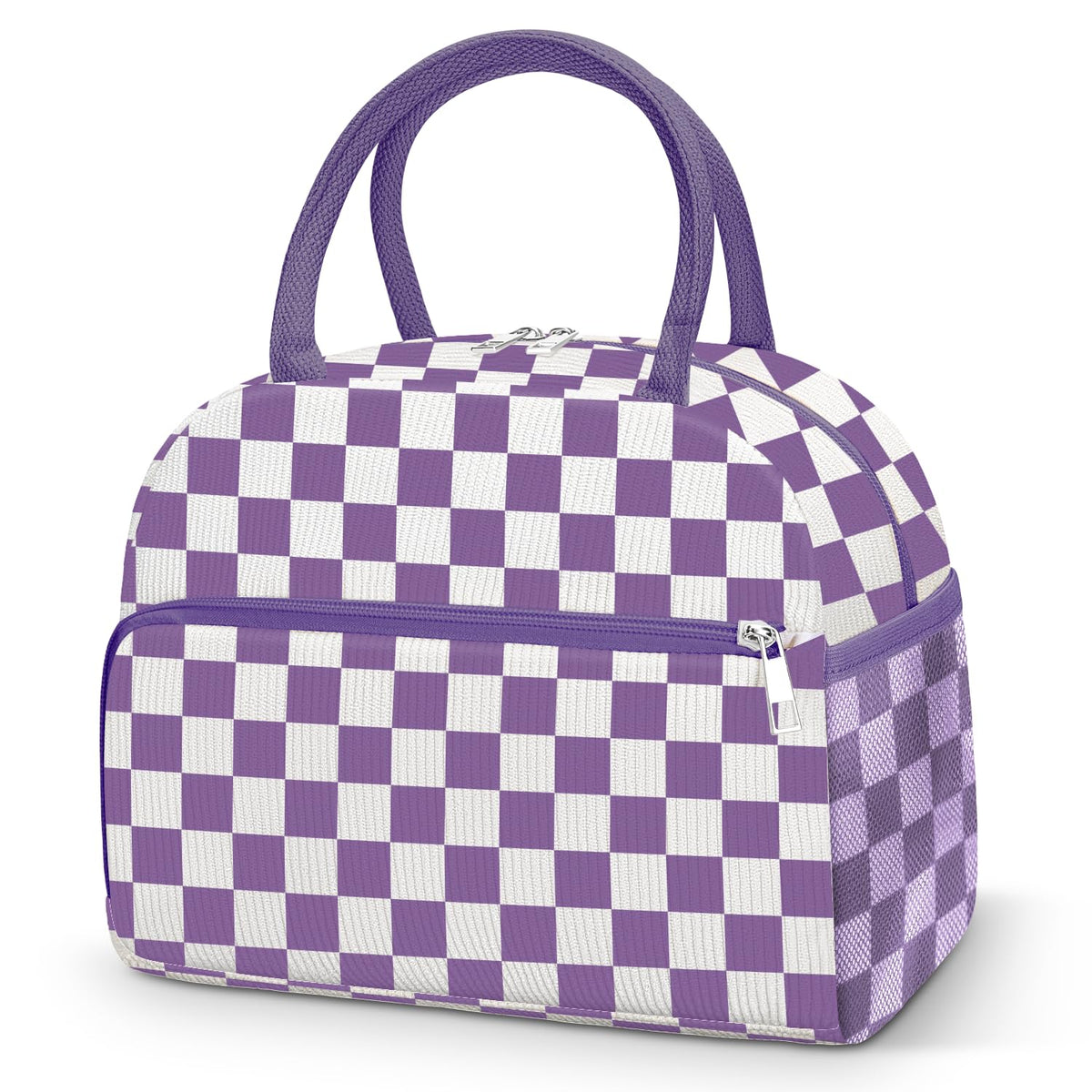 Coobiiya Lunch Bag Women,Lunch Box LunchBag for Women Adult Men, Small Leakproof Cute Lunch Tote Large Capacity Reusable Insulated Cooler Lunch Container for Work/Office/Picnic/Travel-Black Polka Dot