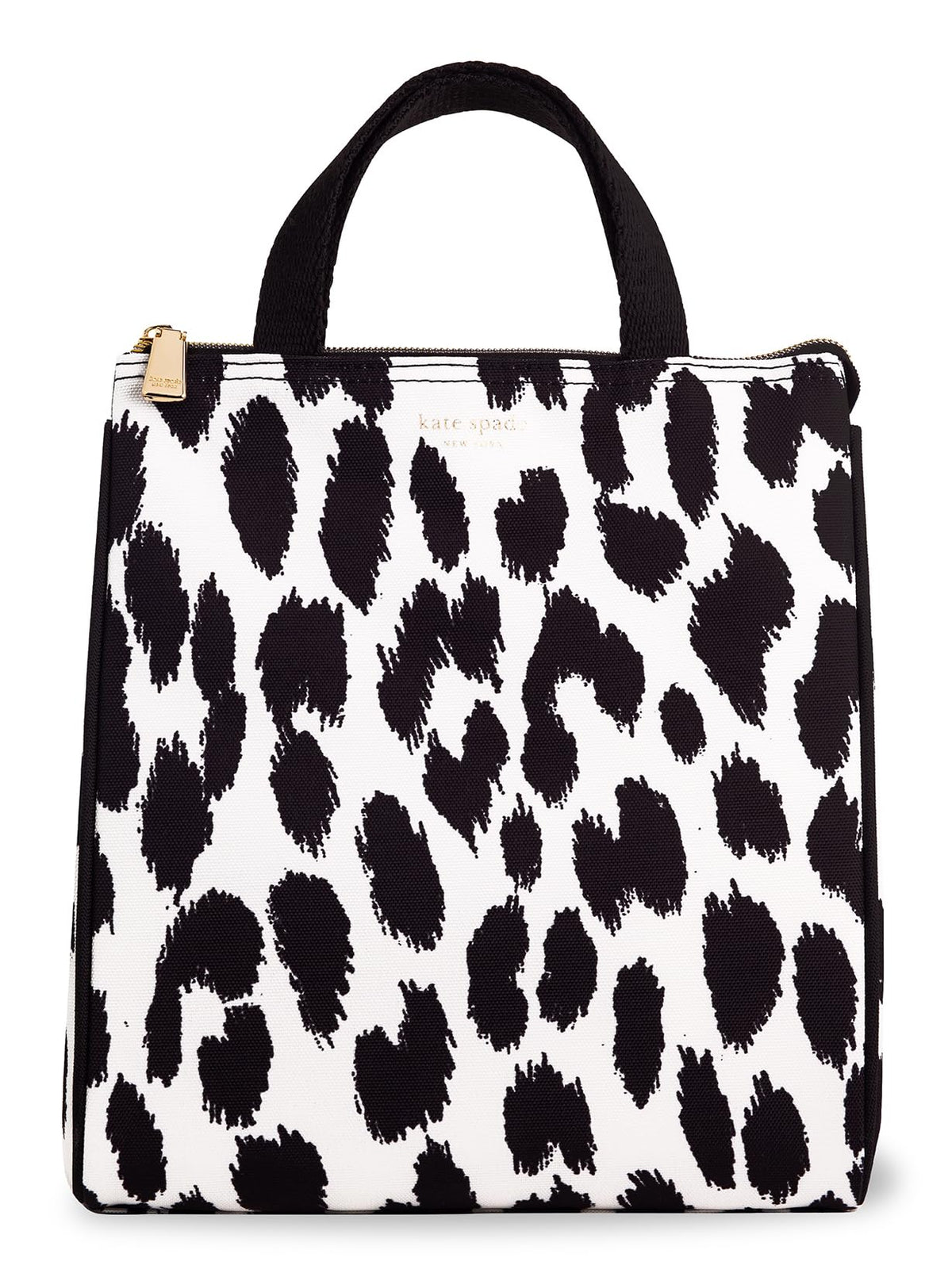 Kate Spade New York, Portable Soft Cooler Lunch Bag with Silver Insulated Interior Lining and Storage Pocket, Joy Dot