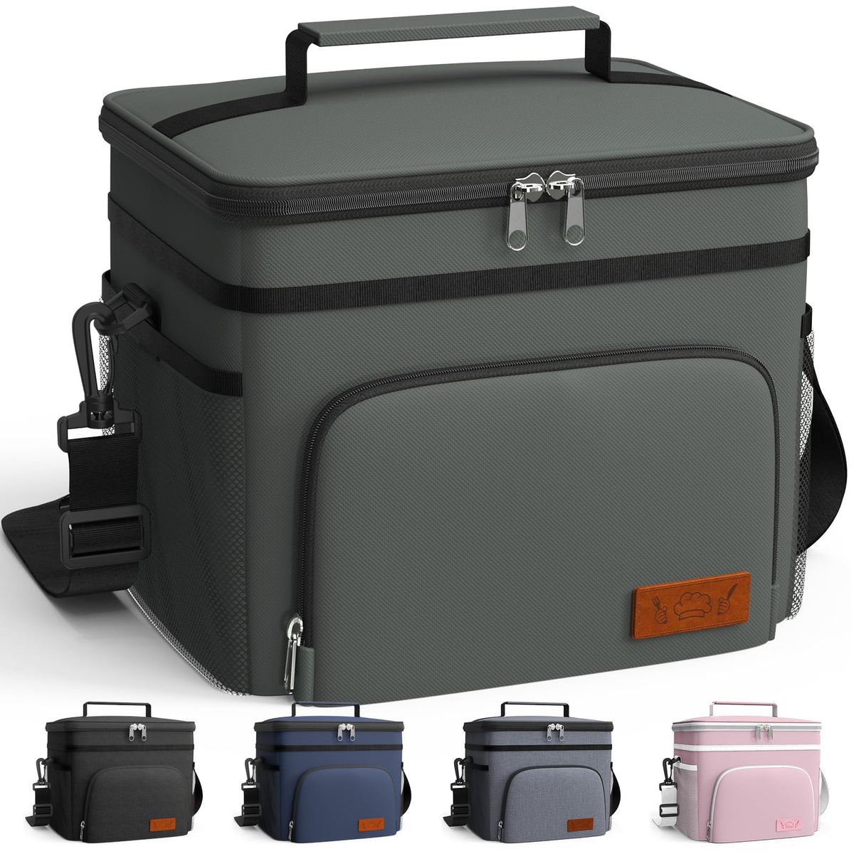 HOTOR Insulated Lunch Box Men Women Leak-Proof Cooler Lunch Bag 15L