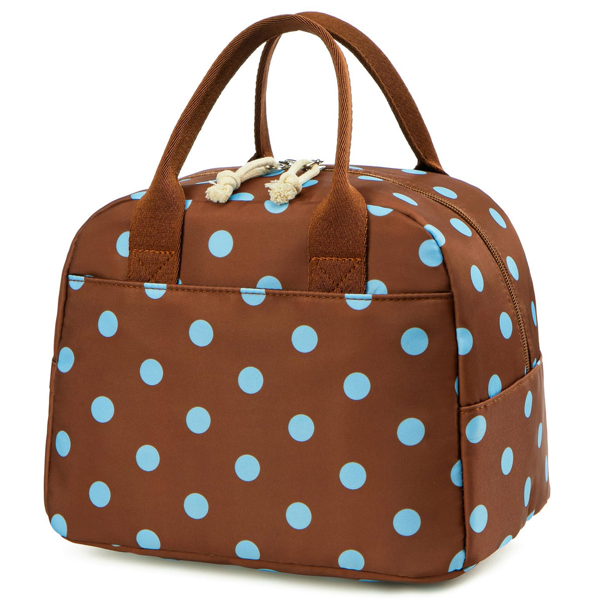 LOVELYWIND Lunch Box for Women,Insulated Lunch Bag,Green Stripe14-Can(9L)