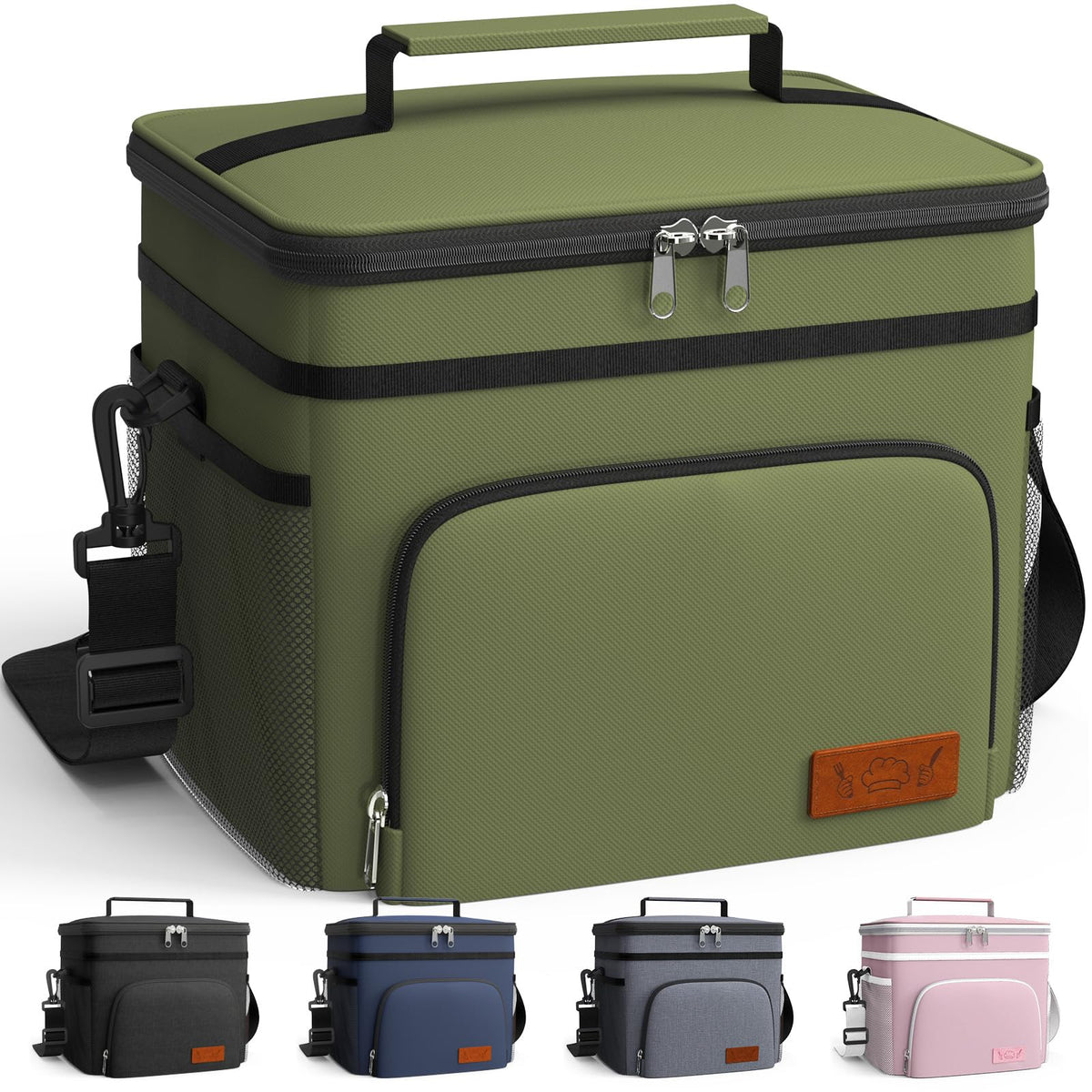 HOTOR Insulated Lunch Box Men Women Leak-Proof Cooler Lunch Bag 15L