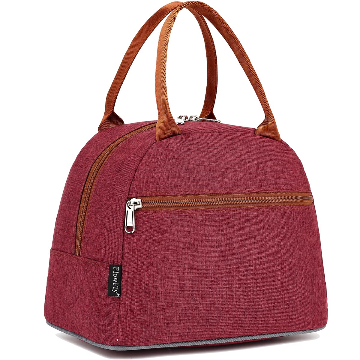 FlowFly Insulated Lunch Cooler Bag - Tote Bag Organizer for Women/Men, Black