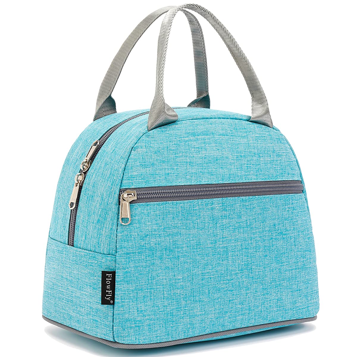FlowFly Insulated Lunch Cooler Bag - Tote Bag Organizer for Women/Men, Black