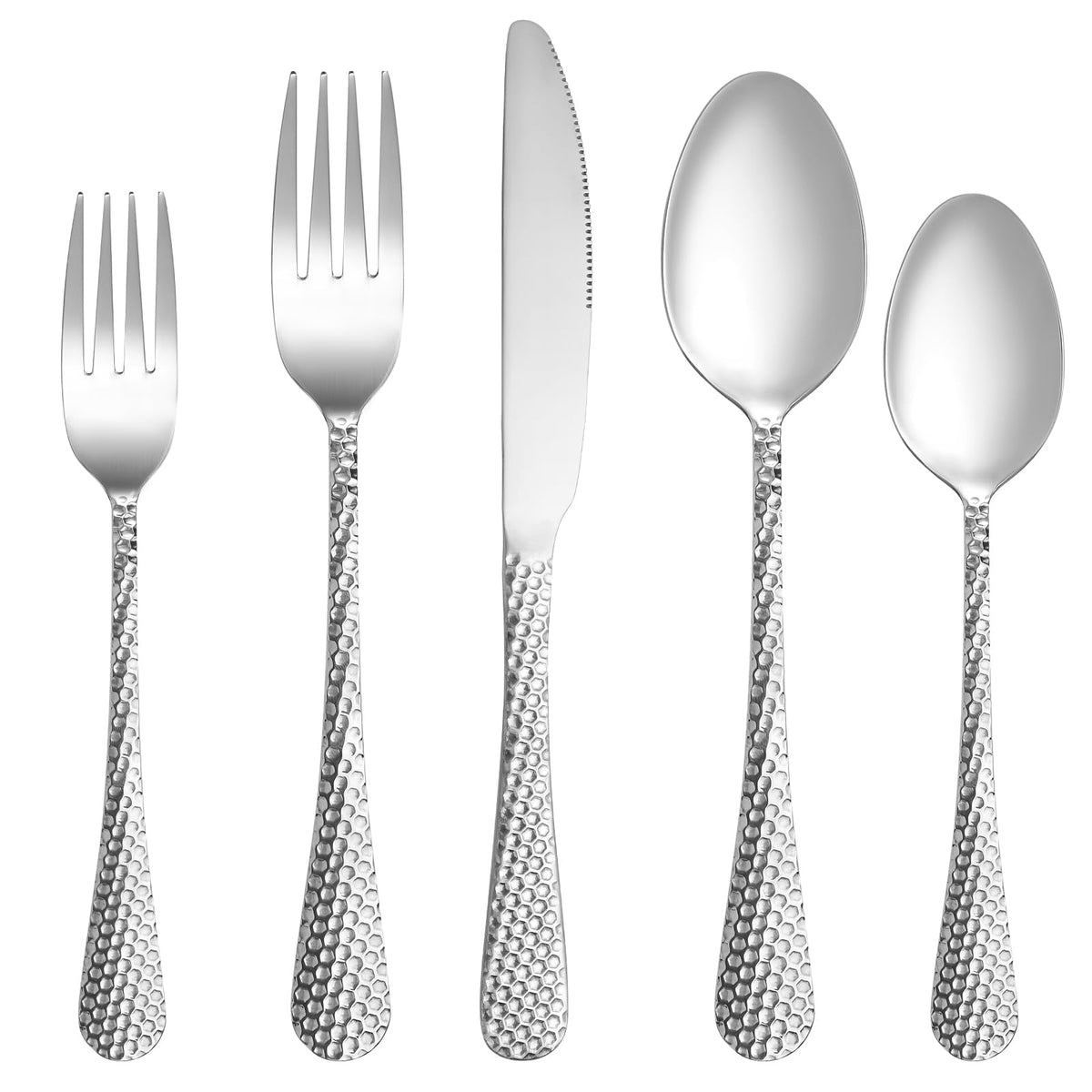 40 Pcs Silverware Set Service for 8, Food Grade Stainless Steel Flatware Set, Mirror Polished Cutlery Utensil Sets, Kitchen Eating Tableware Sets, Include Dinner Knives Fork Spoon, Dishwasher Safe