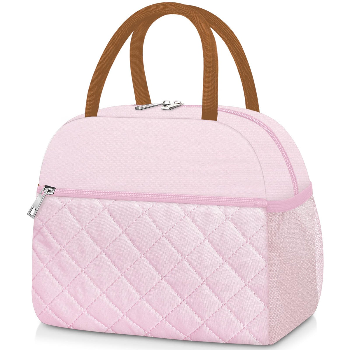 Coobiiya Lunch Bag Lunch Box for Women Men, Reusable Cute Corduroy Lunchbag - Leakproof, Insulated LunchBox Tote with Large Capacity, Dot