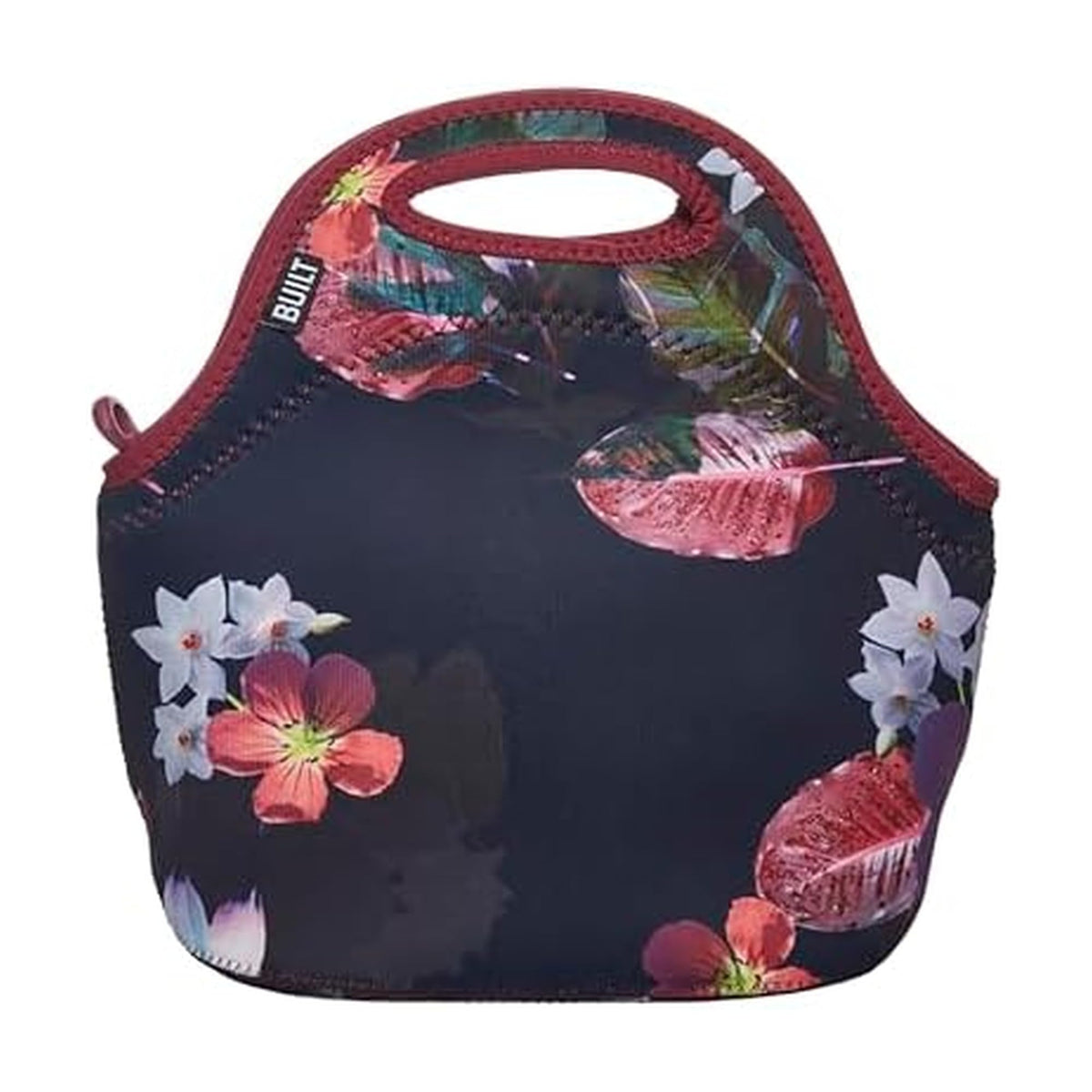 Built Gourmet Getaway Lunch Bag - Insulated Neoprene Lunch Box for Women and Men, Collapsible and Machine Washable, Black