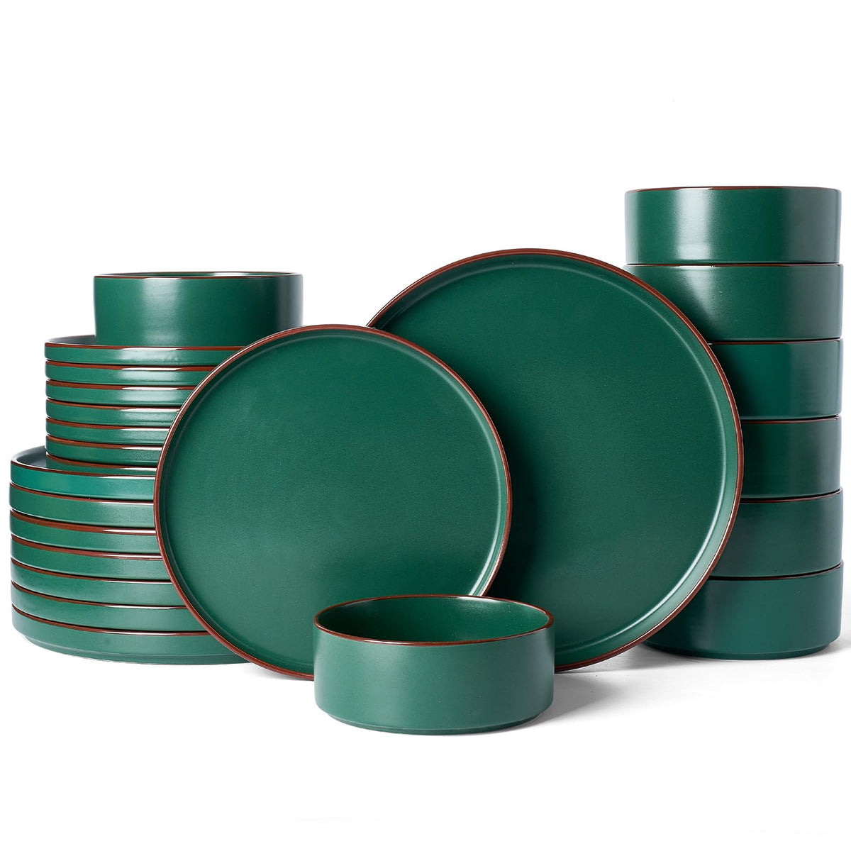 Famiware Nebula Ridge 12-Piece Stoneware Dinnerware Set, Multi-color