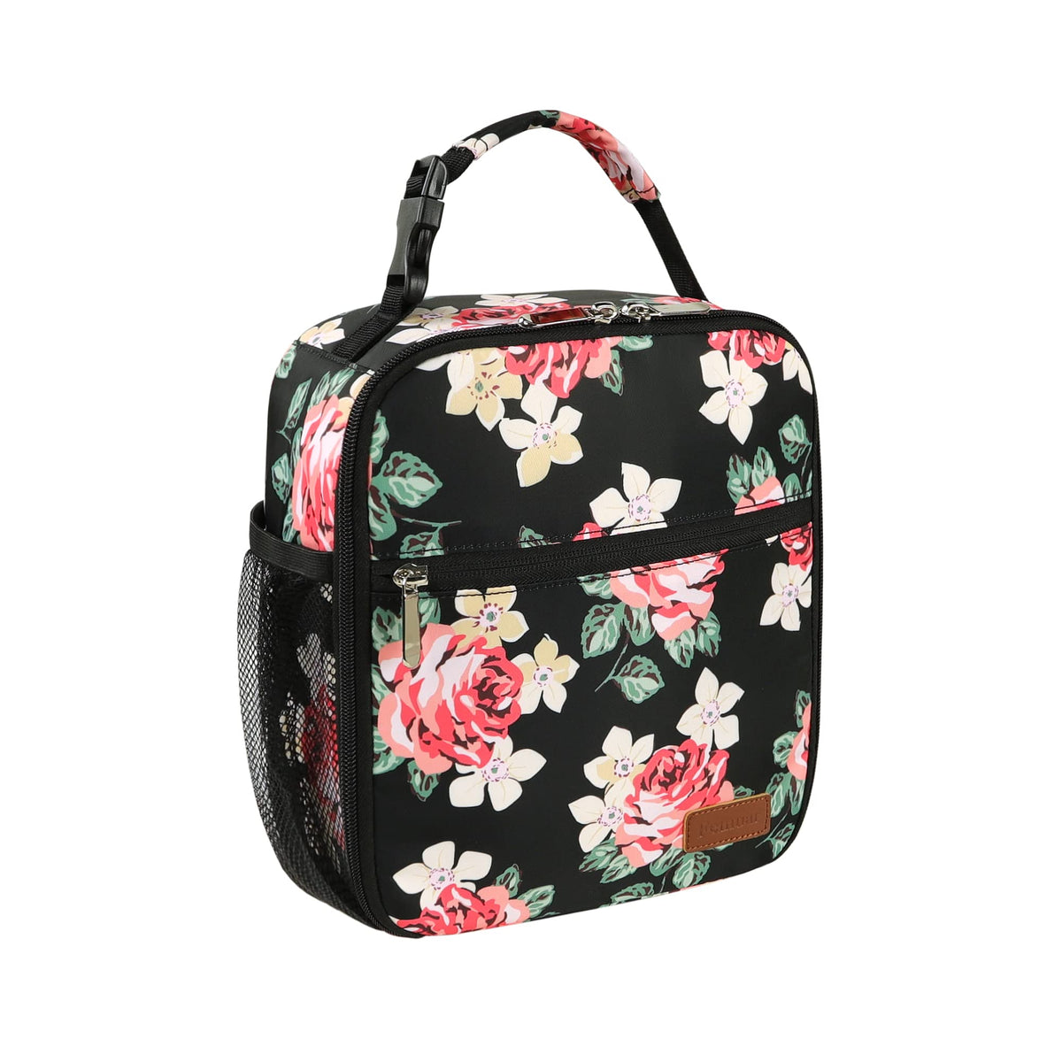 Femuar Lunch bag for Men Women Adults Small for Office Work Picnic - Reusable Portable Lunchbag, Black