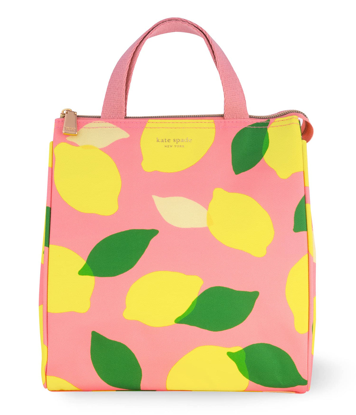 Kate Spade New York, Portable Soft Cooler Lunch Bag with Silver Insulated Interior Lining and Storage Pocket, Joy Dot