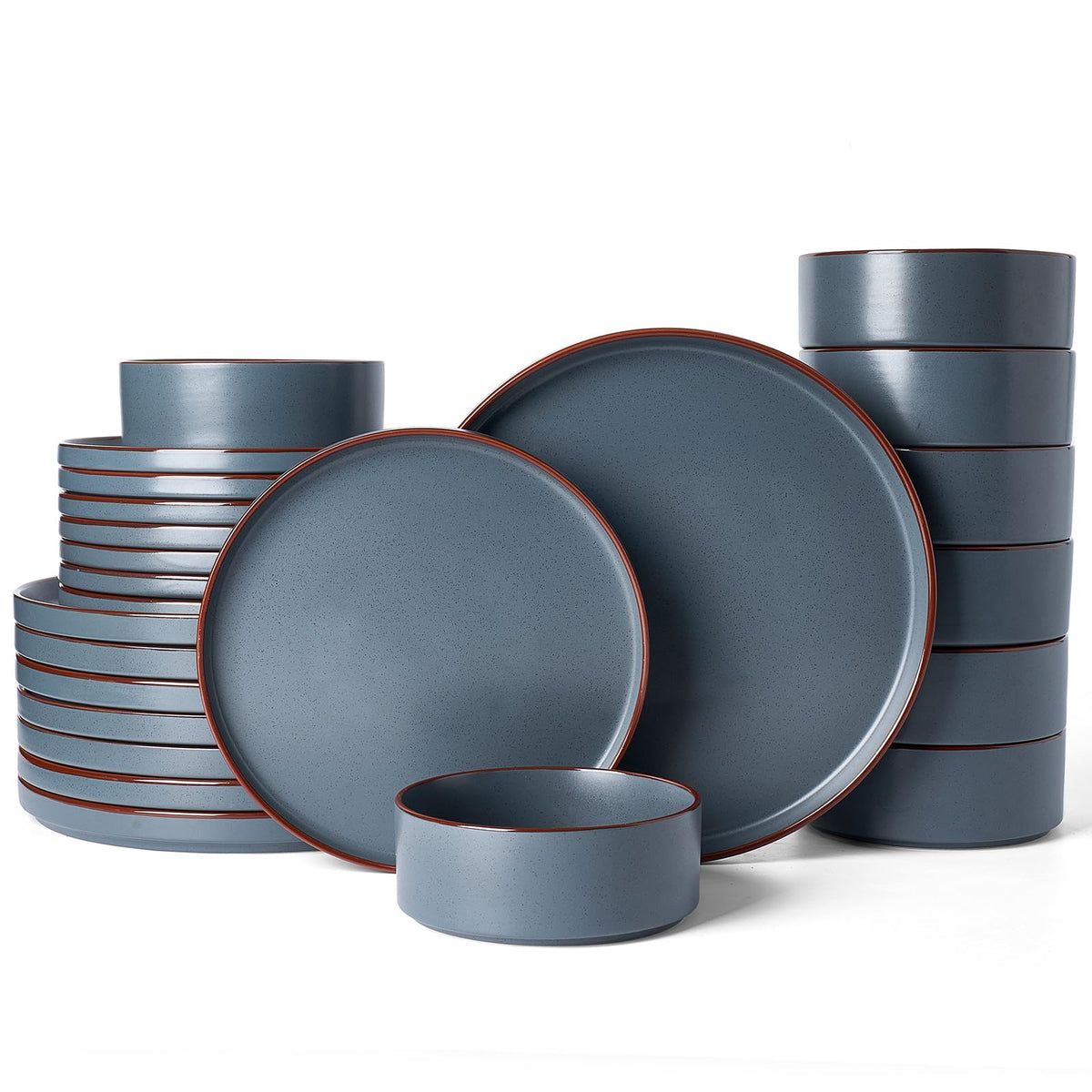 Famiware Nebula Ridge 12-Piece Stoneware Dinnerware Set, Multi-color