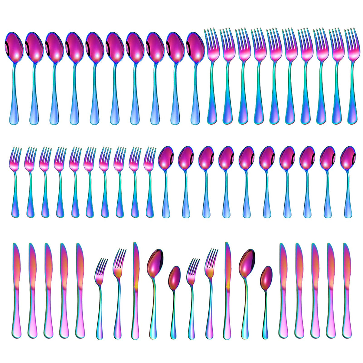 Compralo Silverware Set for 12, Stainless Steel 60 Piece Flatware Set