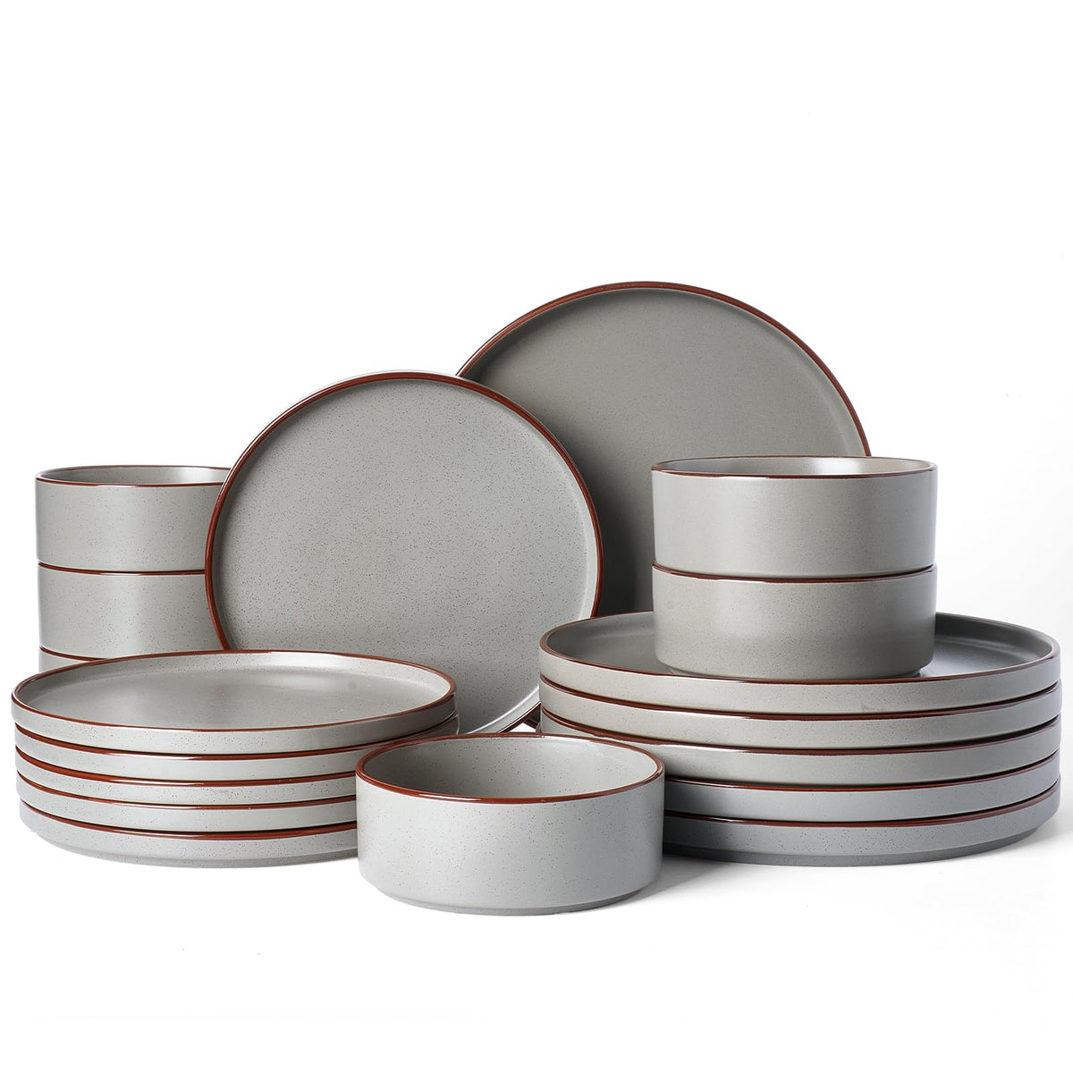 Famiware Nebula Ridge 12-Piece Stoneware Dinnerware Set, Multi-color