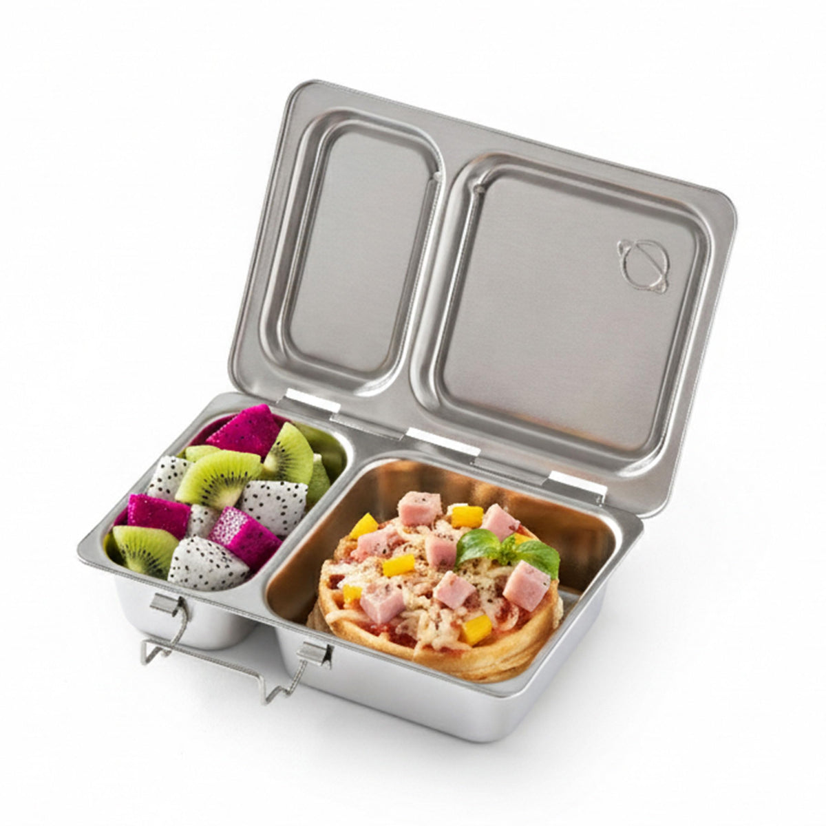 PlanetBox Launch Stainless Steel Lunchbox Replacement - Brushed Finish, Recycled Bento Box Container for Kids and Adults, Sustainable Lunch Box