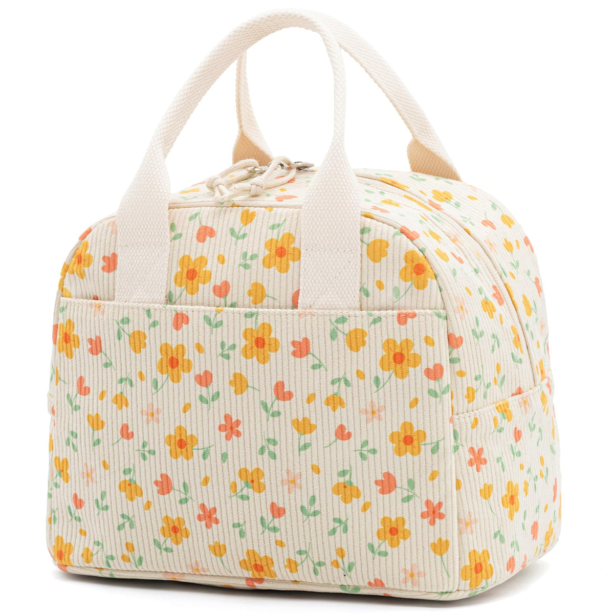 LOVELYWIND Lunch Box for Women,Insulated Lunch Bag,Green Stripe14-Can(9L)