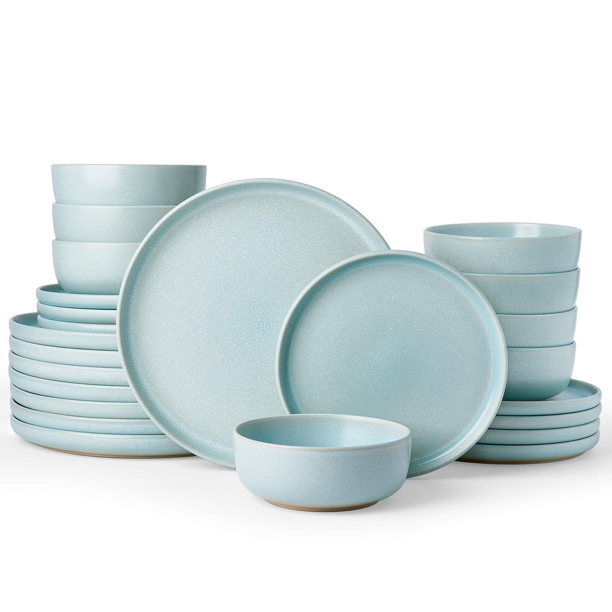 Famiware Milkyway 12-Piece Stoneware Dinnerware Set, White