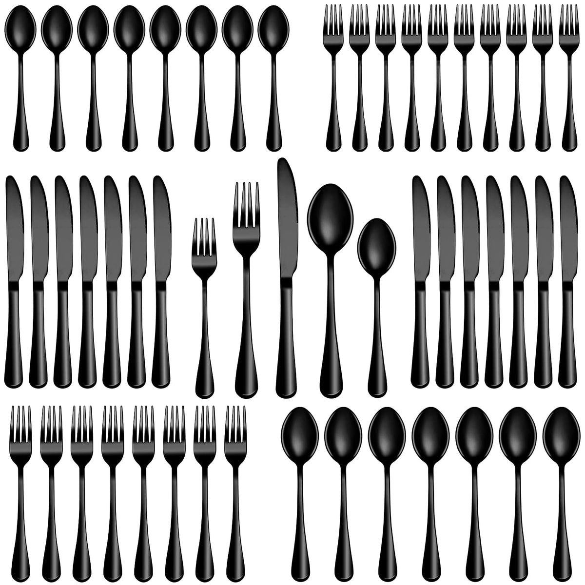 40 Pcs Silverware Set Service for 8, Food Grade Stainless Steel Flatware Set, Mirror Polished Cutlery Utensil Sets, Kitchen Eating Tableware Sets, Include Dinner Knives Fork Spoon, Dishwasher Safe