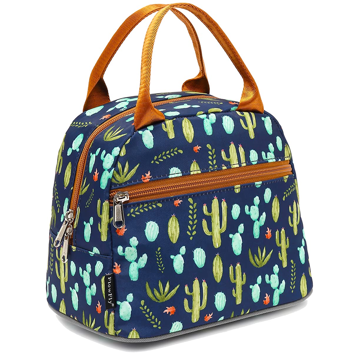 FlowFly Insulated Lunch Cooler Bag - Tote Bag Organizer for Women/Men, Black