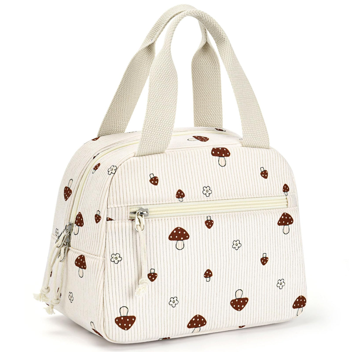 Lunch Bag for Women Men, Corduroy Small Insulated Lunch Box