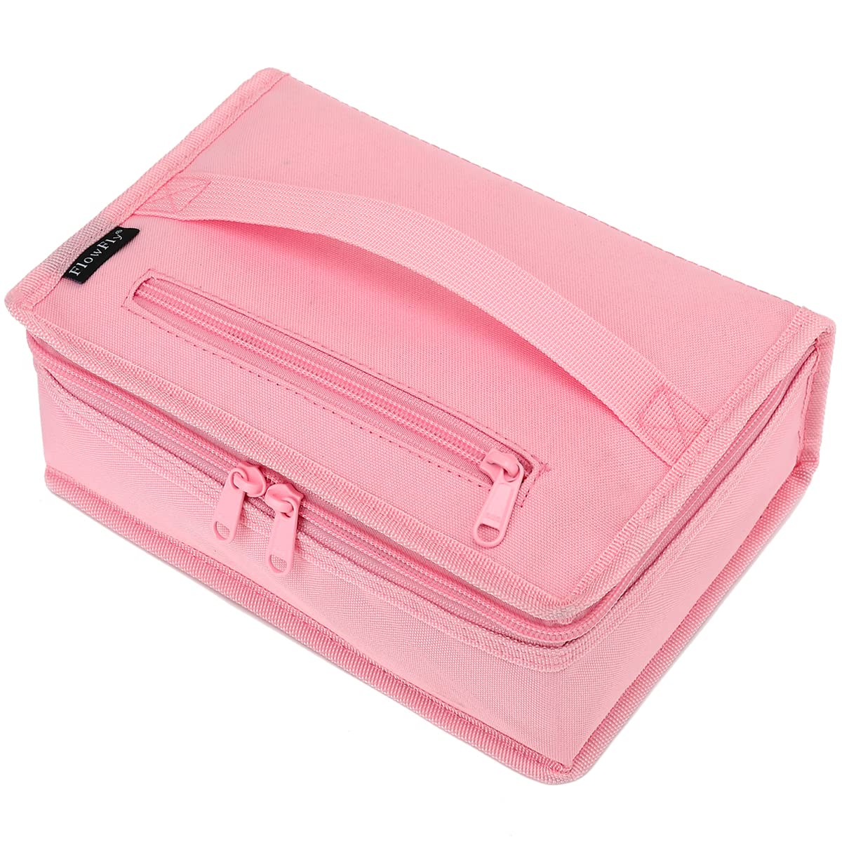 FlowFly Small Insulated Lunch box Portable Soft Bag Mini Cooler Thermal Meal Tote Kit with Handle for Work & School, Black