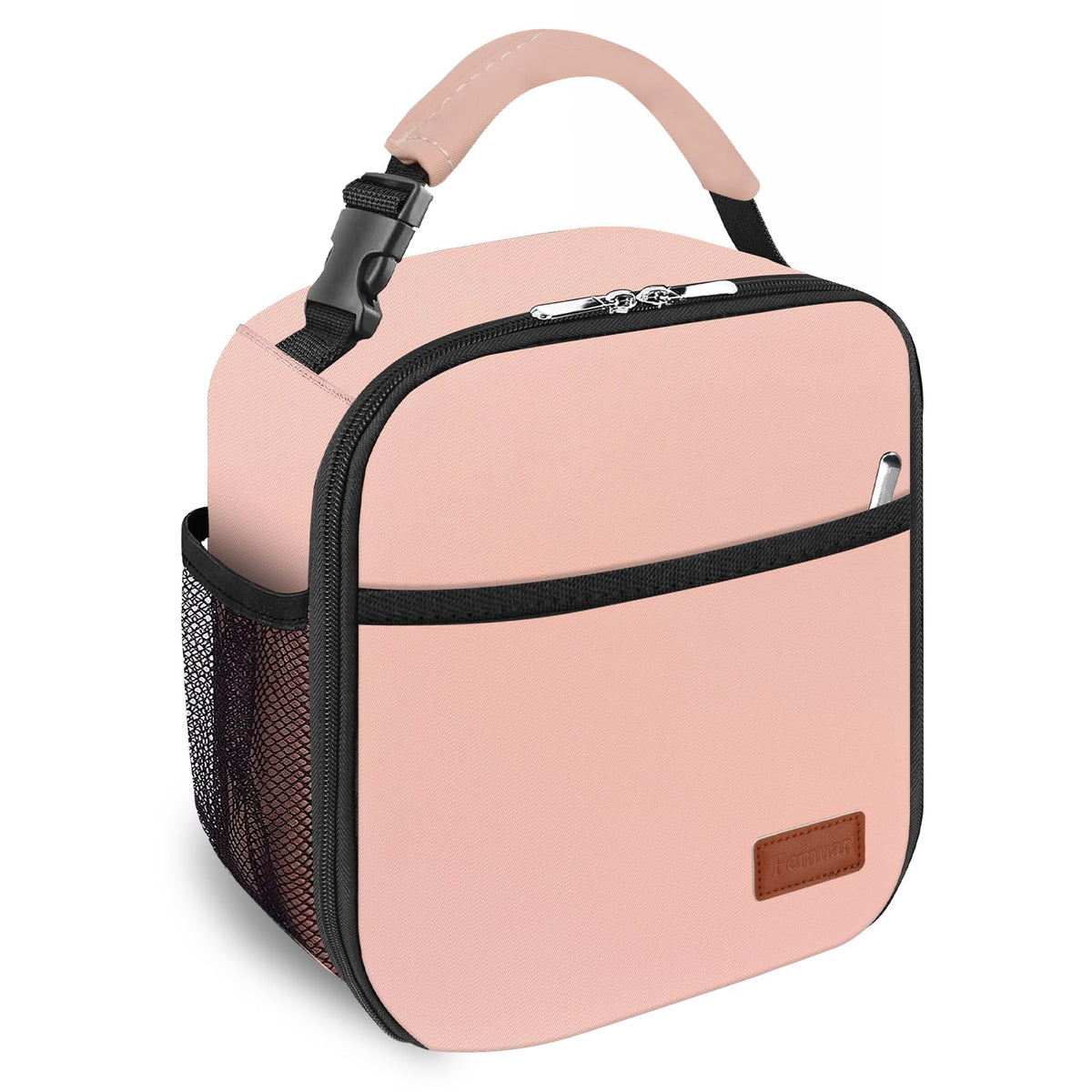 Femuar Lunch Box for Men Women Adults, Small Lunchbox for Work Picnic - Reusable Lunch bag Portable Lunch tote, Black