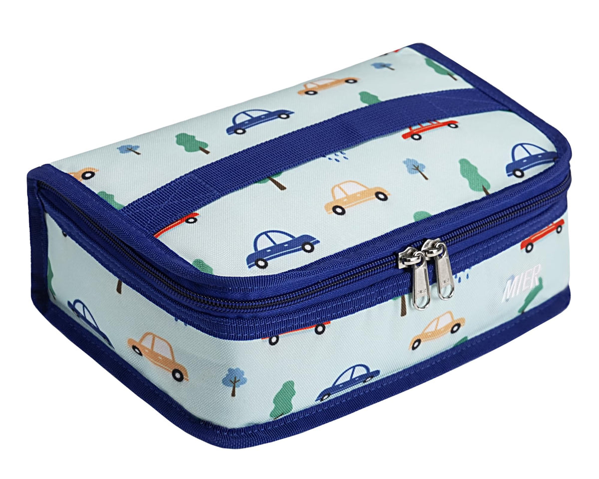 MIER Small Lunch Bag for Kids & Adults Compact Insulated Lunch Box, Black