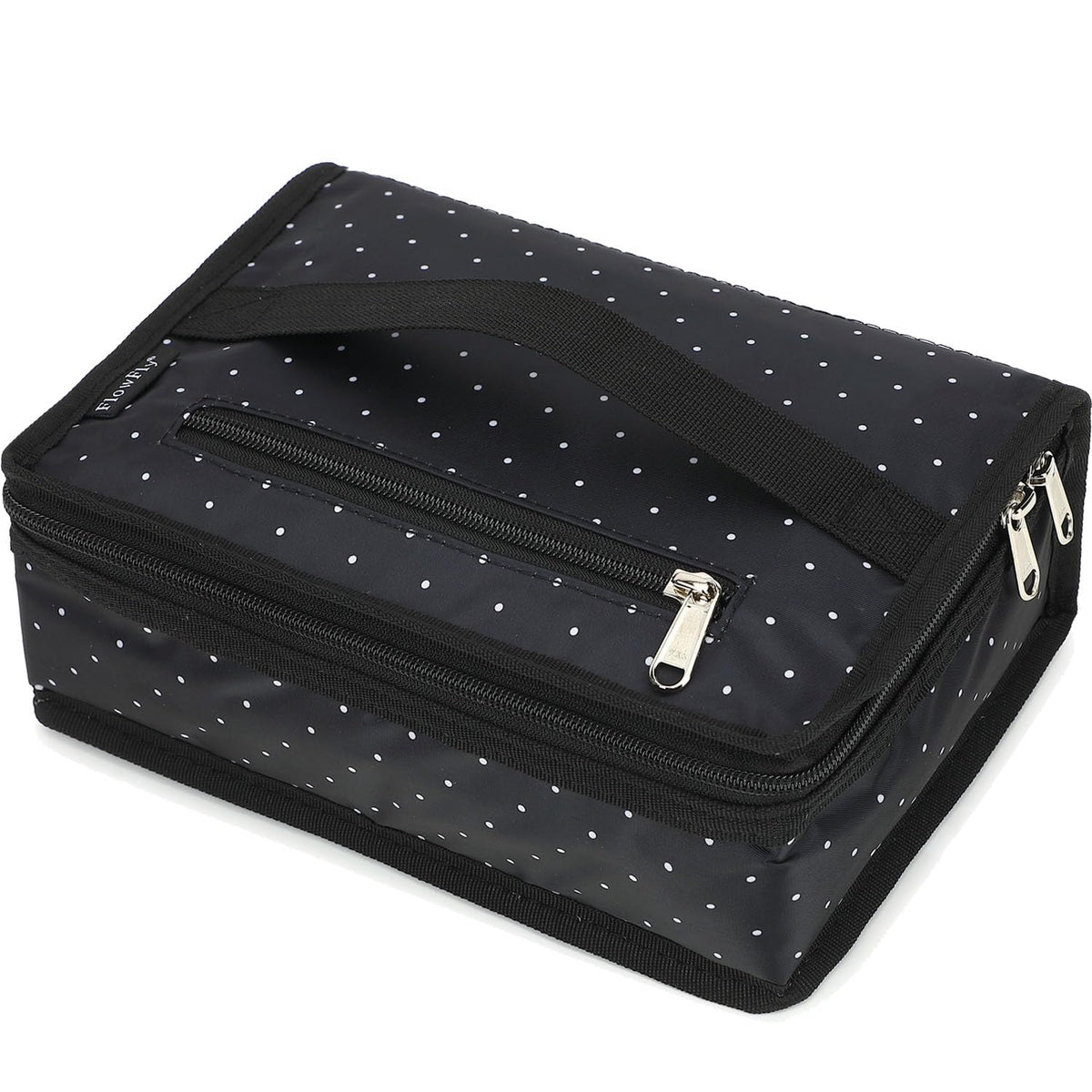 FlowFly Small Insulated Lunch box Portable Soft Bag Mini Cooler Thermal Meal Tote Kit with Handle for Work & School, Black
