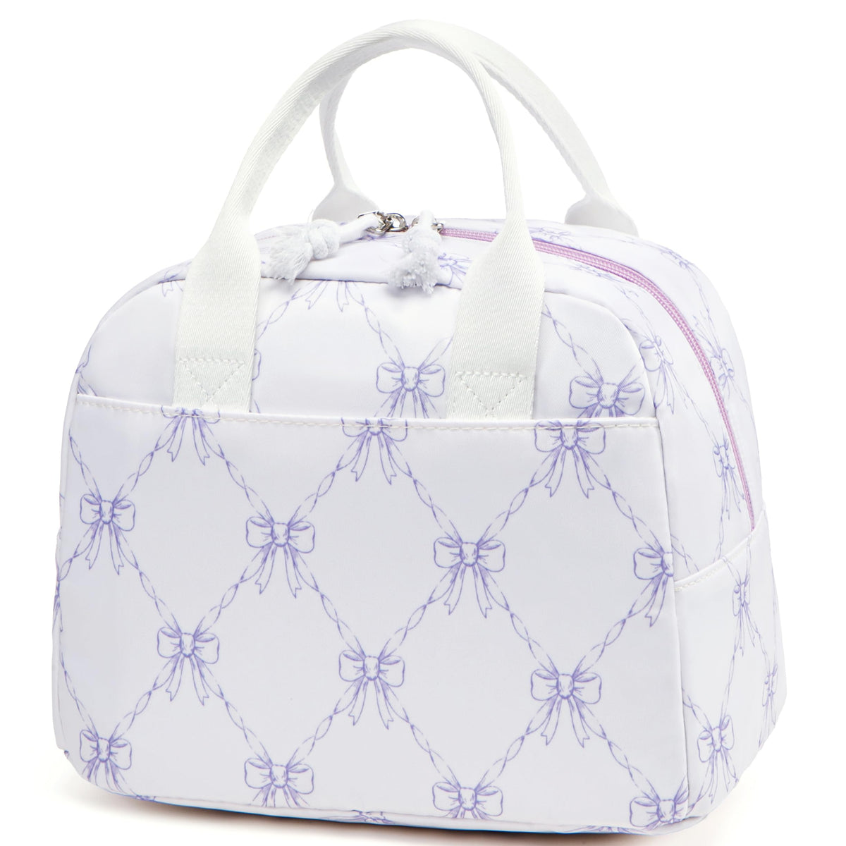 LOVELYWIND Lunch Box for Women,Insulated Lunch Bag,Green Stripe14-Can(9L)