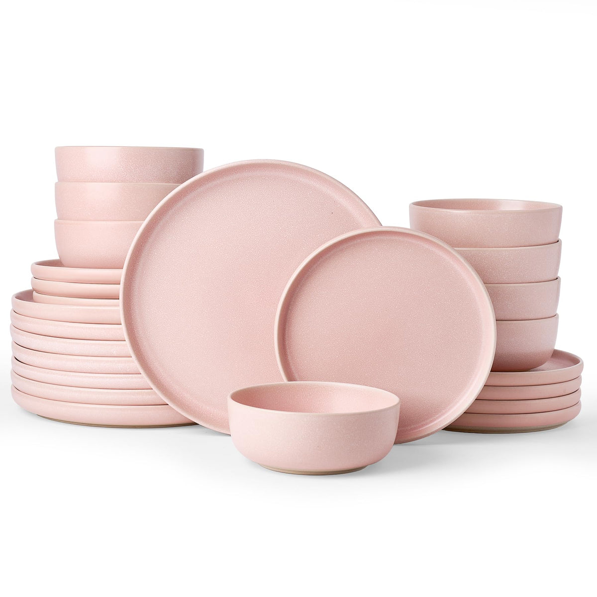 Famiware Milkyway 12-Piece Stoneware Dinnerware Set, White