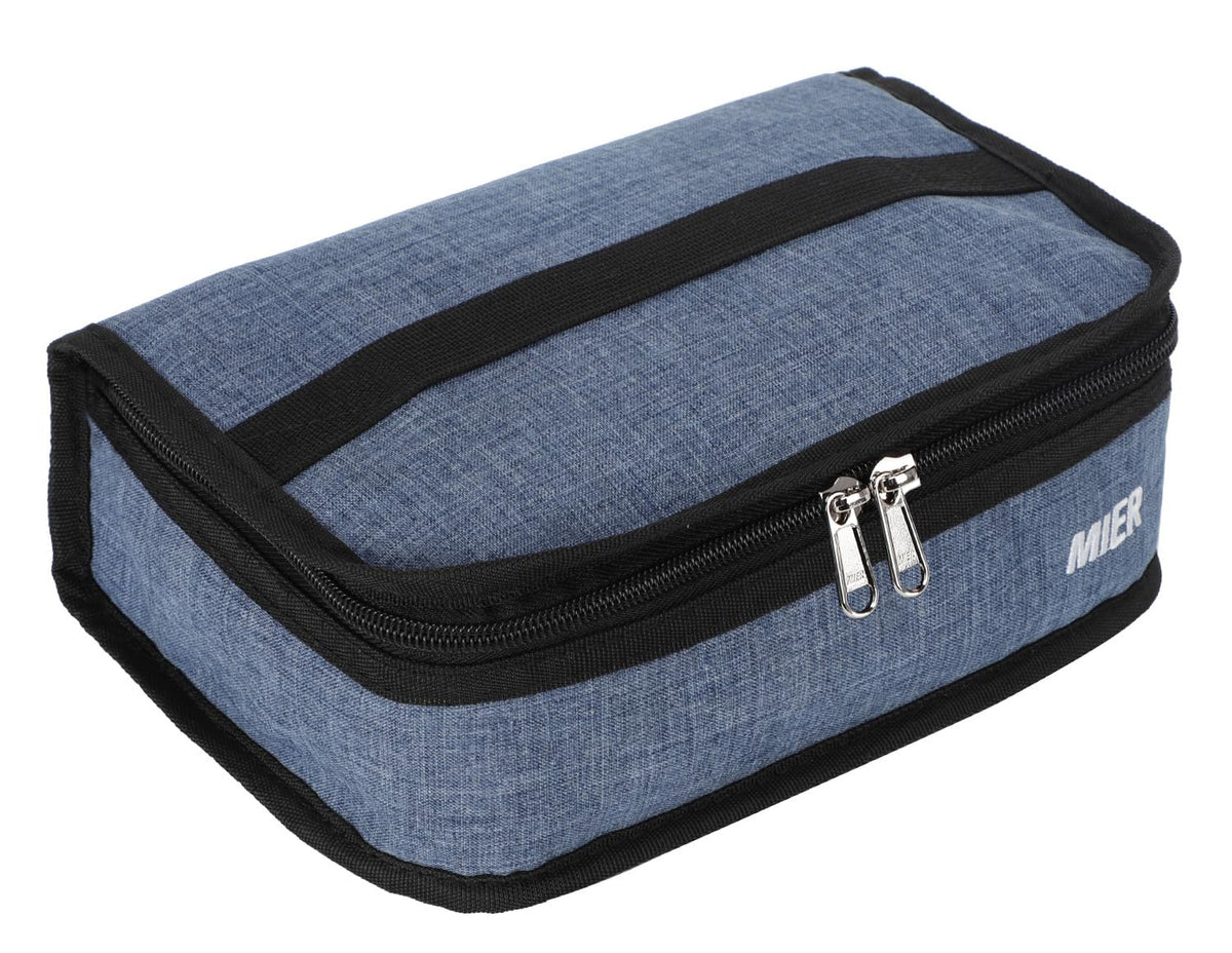 MIER Small Lunch Bag for Kids & Adults Compact Insulated Lunch Box, Black