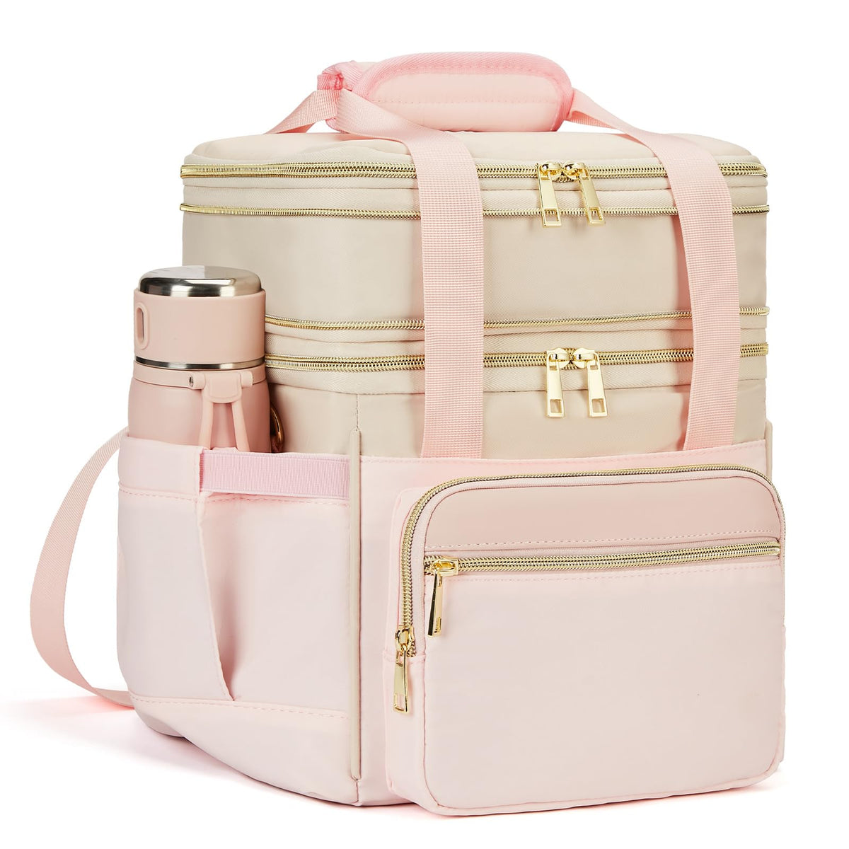 holuxer Lunch Bag & Lunch Box for Men Women - Large Double Deck Soft