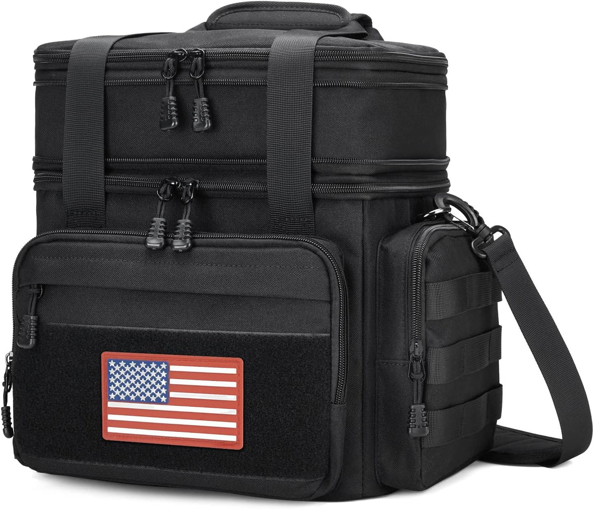 Gafetrey Tactical Lunch Box for Men - Large Lunch Bag Double Deck