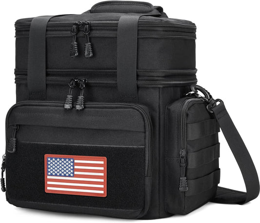 Gafetrey Tactical Lunch Box for Men - Large Lunch Bag Double Deck