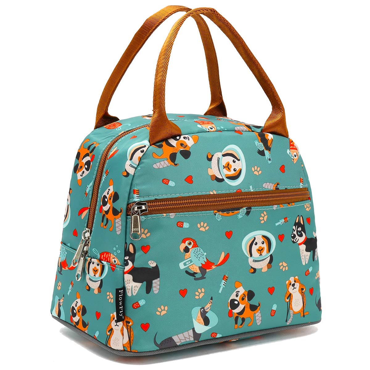 FlowFly Insulated Lunch Cooler Bag - Tote Bag Organizer for Women/Men, Black