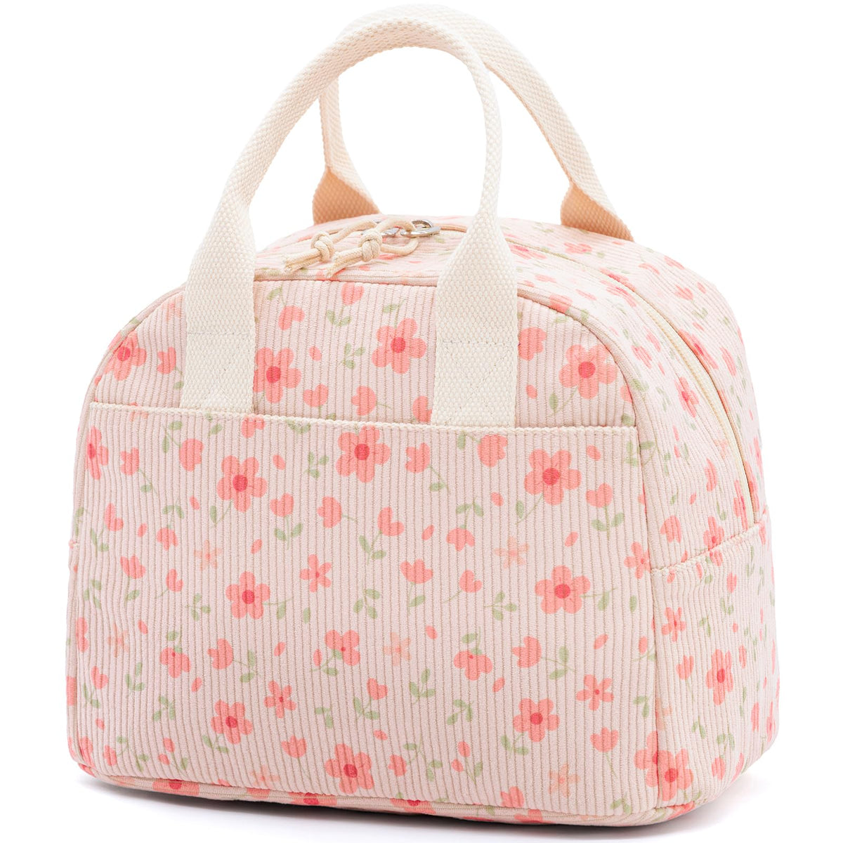 LOVELYWIND Lunch Box for Women,Insulated Lunch Bag,Green Stripe14-Can(9L)