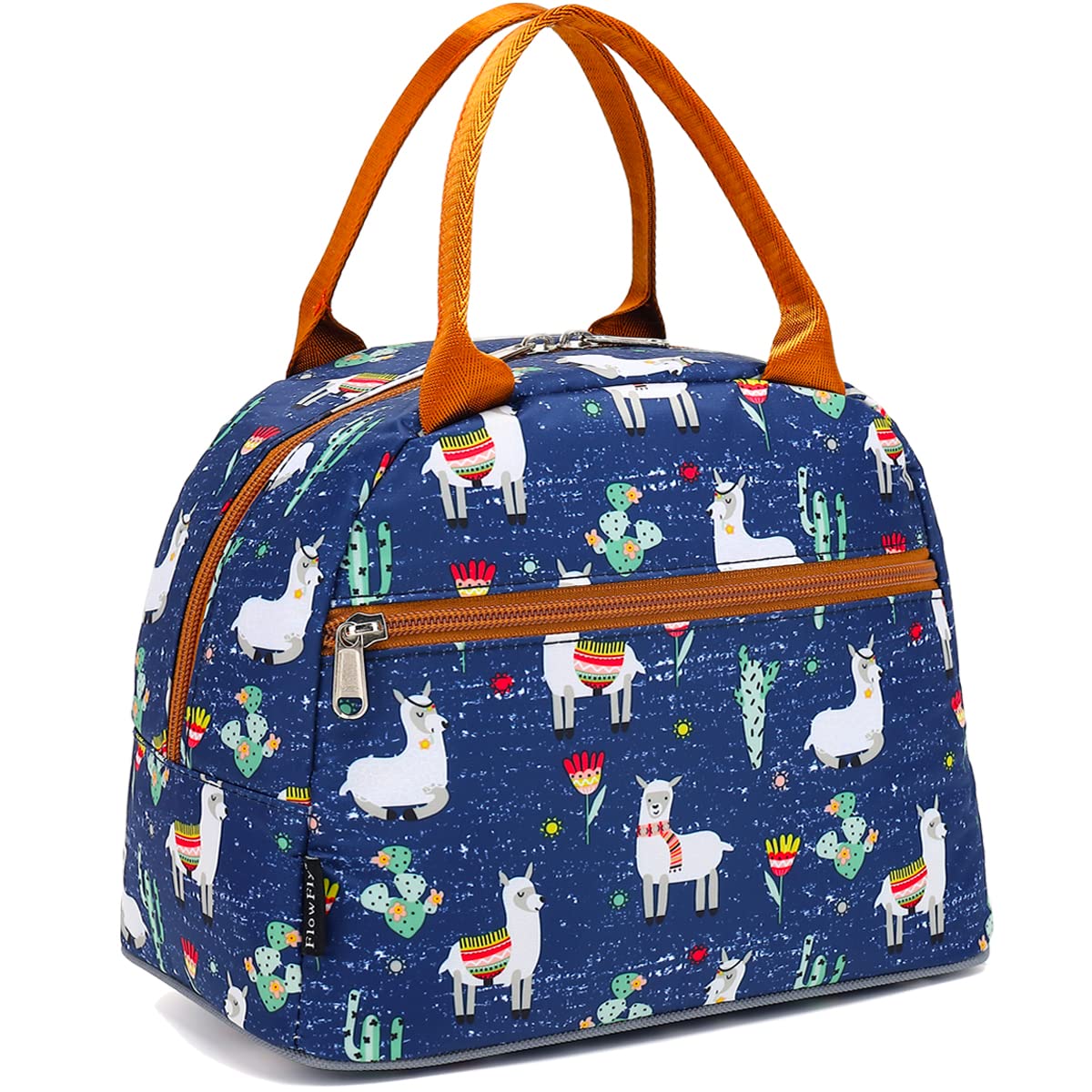 FlowFly Insulated Lunch Cooler Bag - Tote Bag Organizer for Women/Men, Black