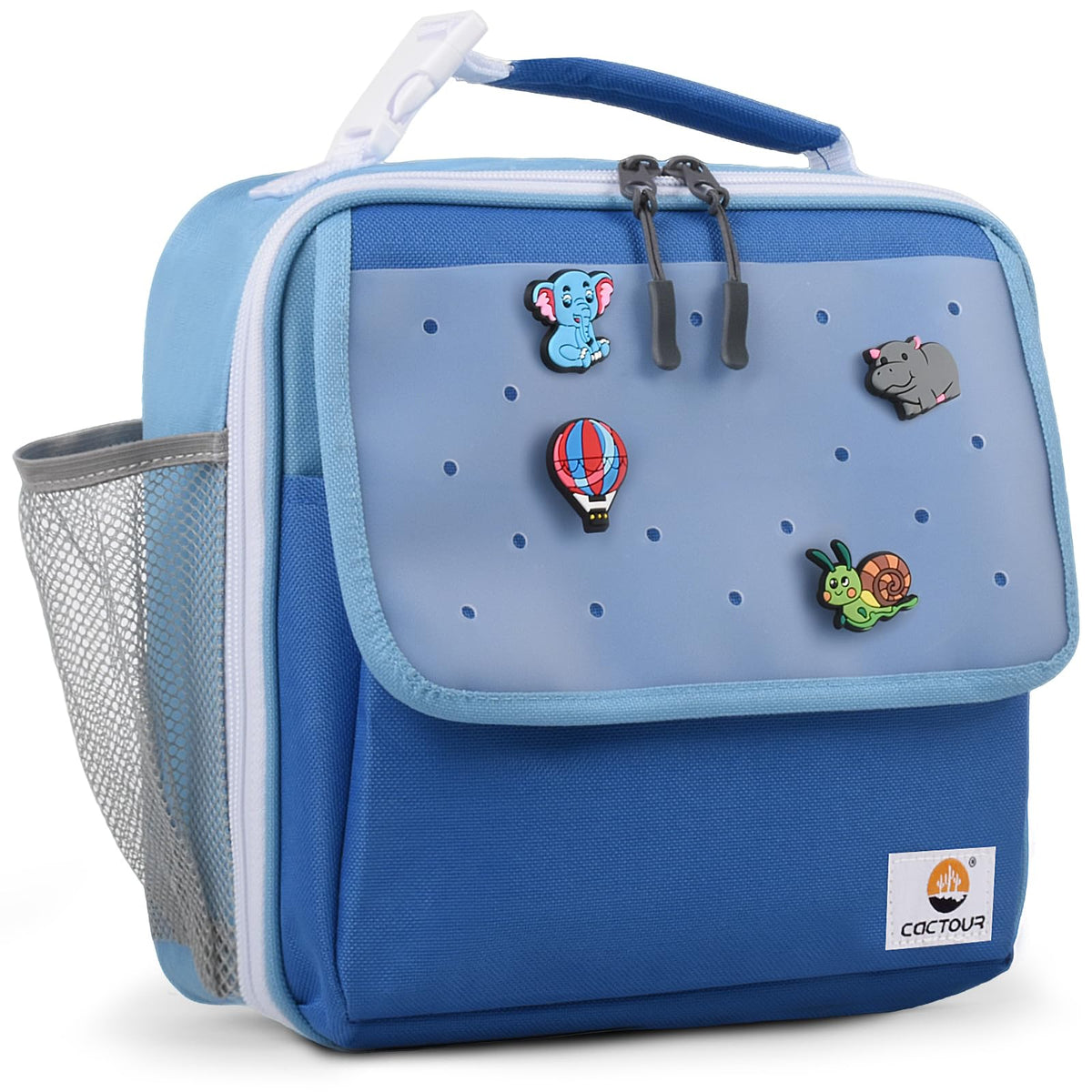 CaCTOUR Lunch Box Kids,Premium Insulated Lunchbox for Girls Boys,Soft Mini Cooler Bag Back to School Thermal Reusable Lunch Bag for Work School Picnic (Blue)