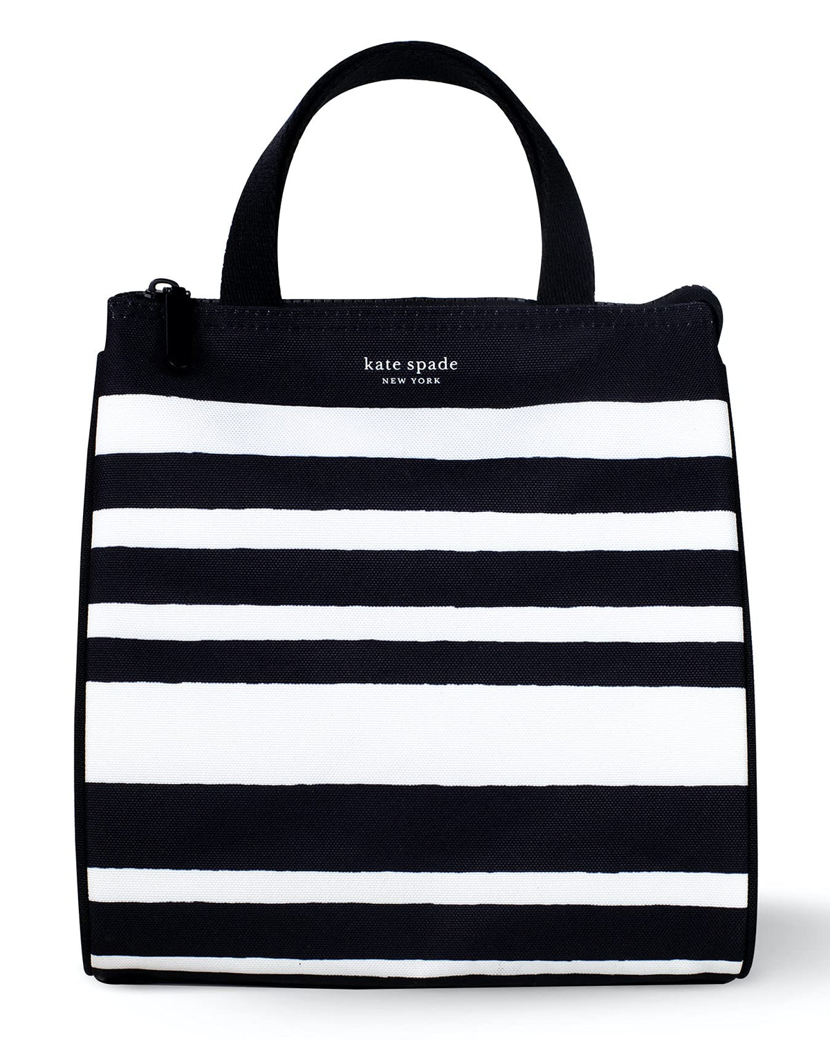 Kate Spade New York, Portable Soft Cooler Lunch Bag with Silver Insulated Interior Lining and Storage Pocket, Joy Dot