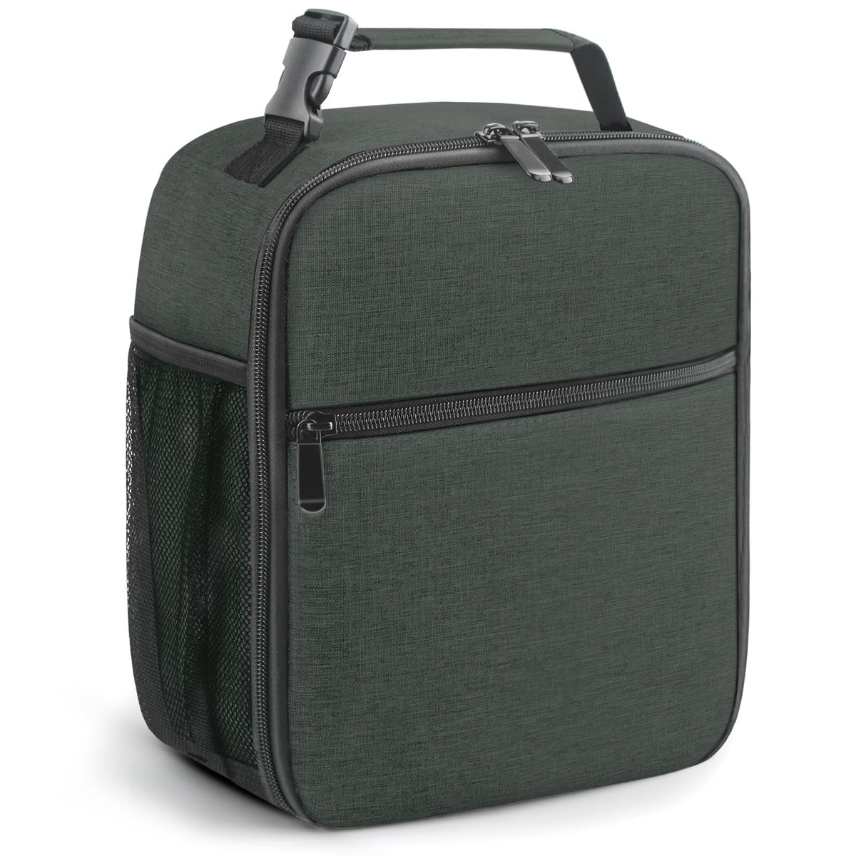 Lunch Bag for Men/Women, Reusable Lunchbox for Adult, Small Insulated Lunch box, Lunch Tote Bag for Office, Work, Picnic - Grey
