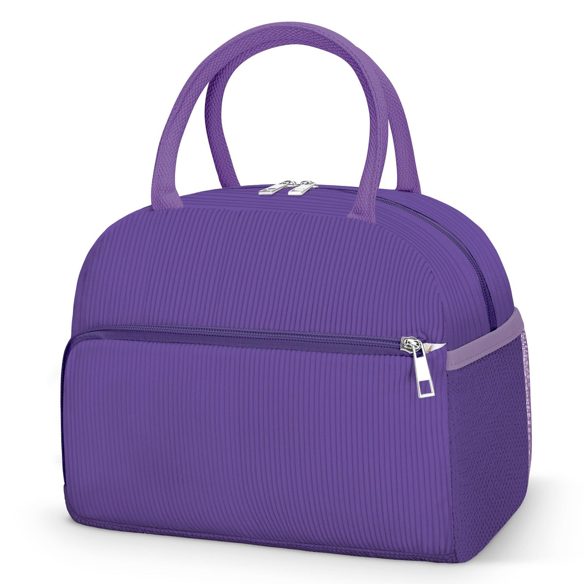 Coobiiya Lunch Bag Lunch Box for Women Men, Reusable Cute Corduroy Lunchbag - Leakproof, Insulated LunchBox Tote with Large Capacity, Dot